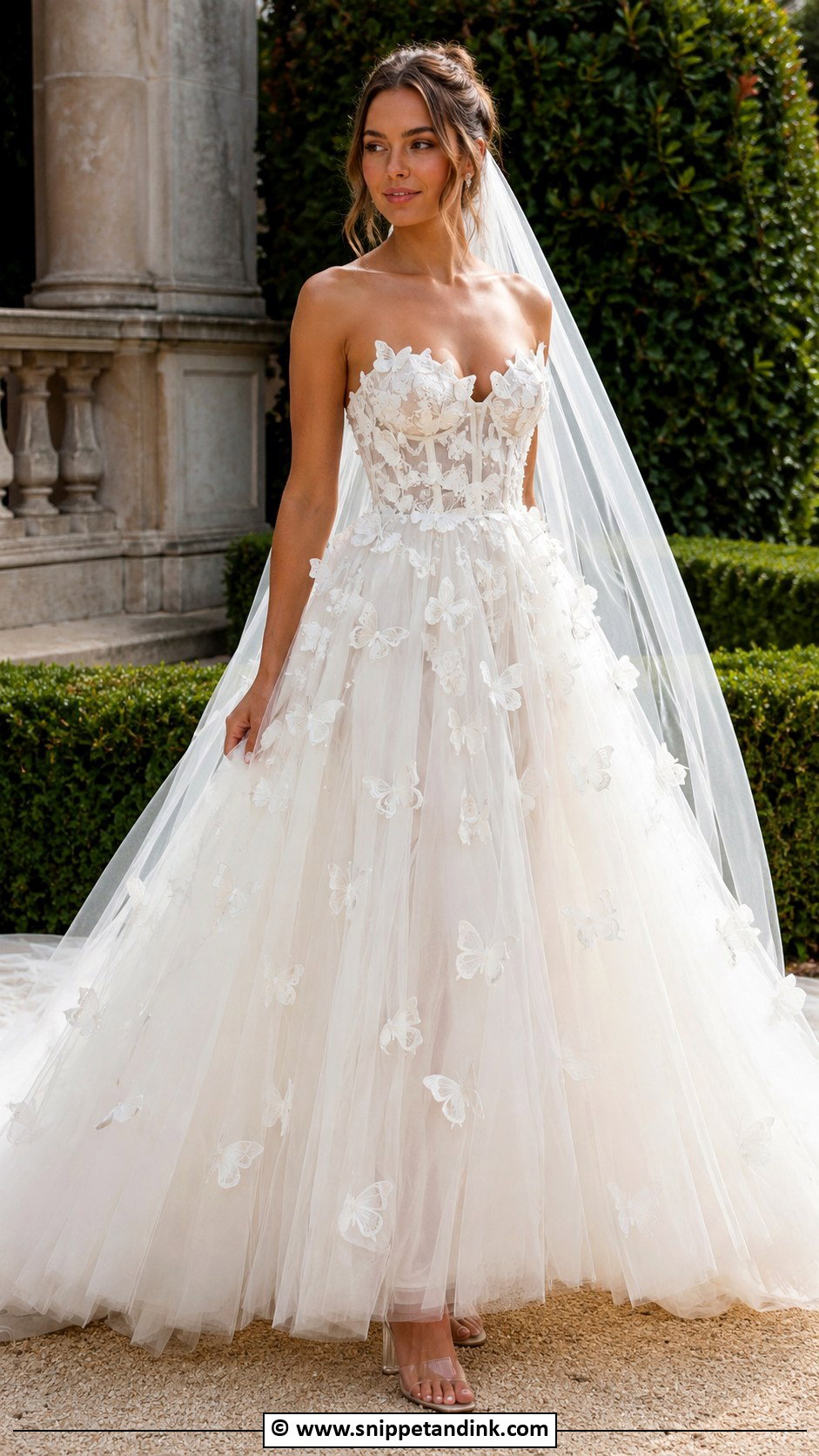 3D Butterfly Wedding Dress - Snippet and Ink - 25 Butterfly Wedding Dress Ideas