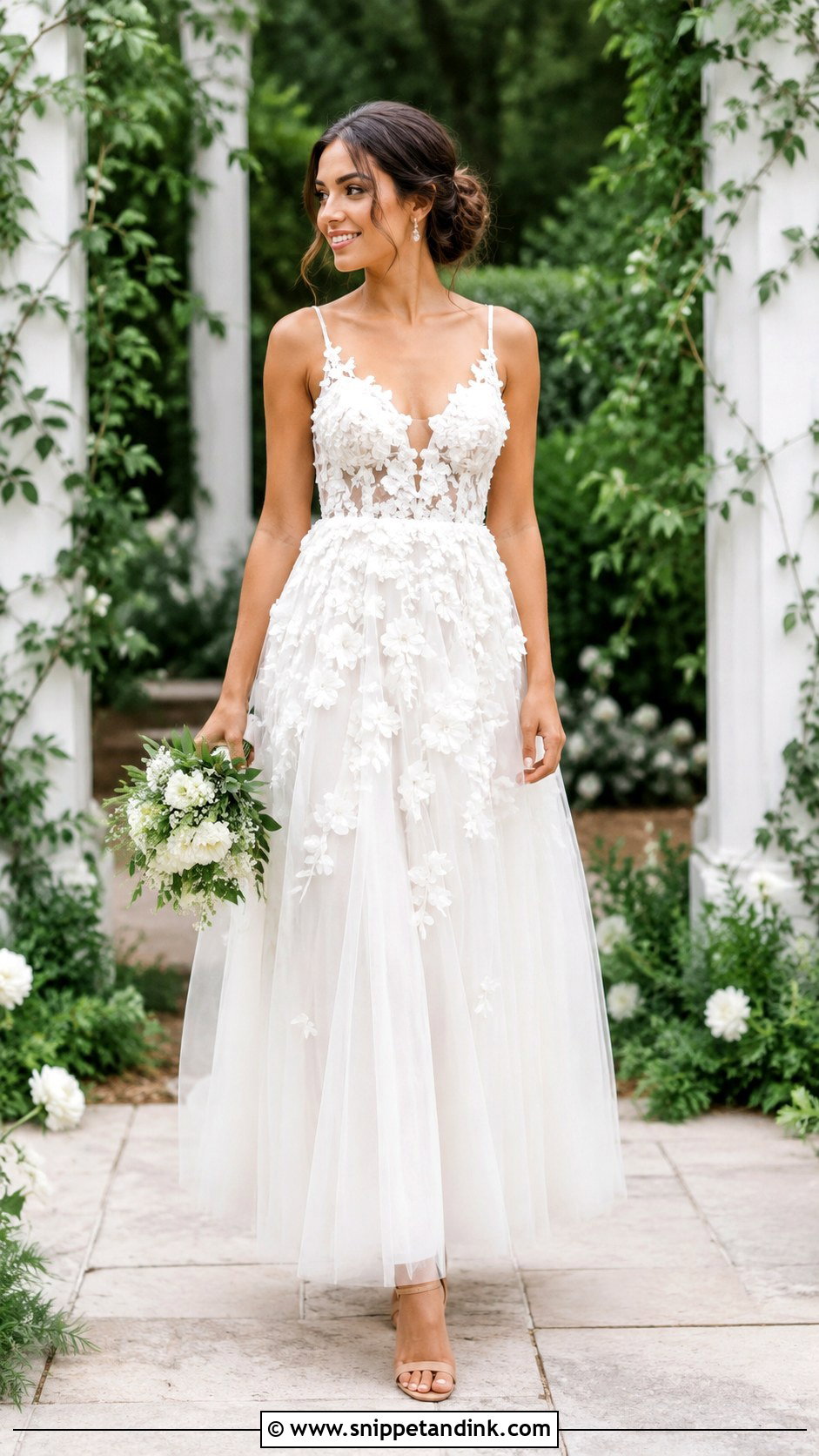 3D Floral Applique Wedding Dress - Snippet and Ink - 25 Flowery Wedding Dress Ideas