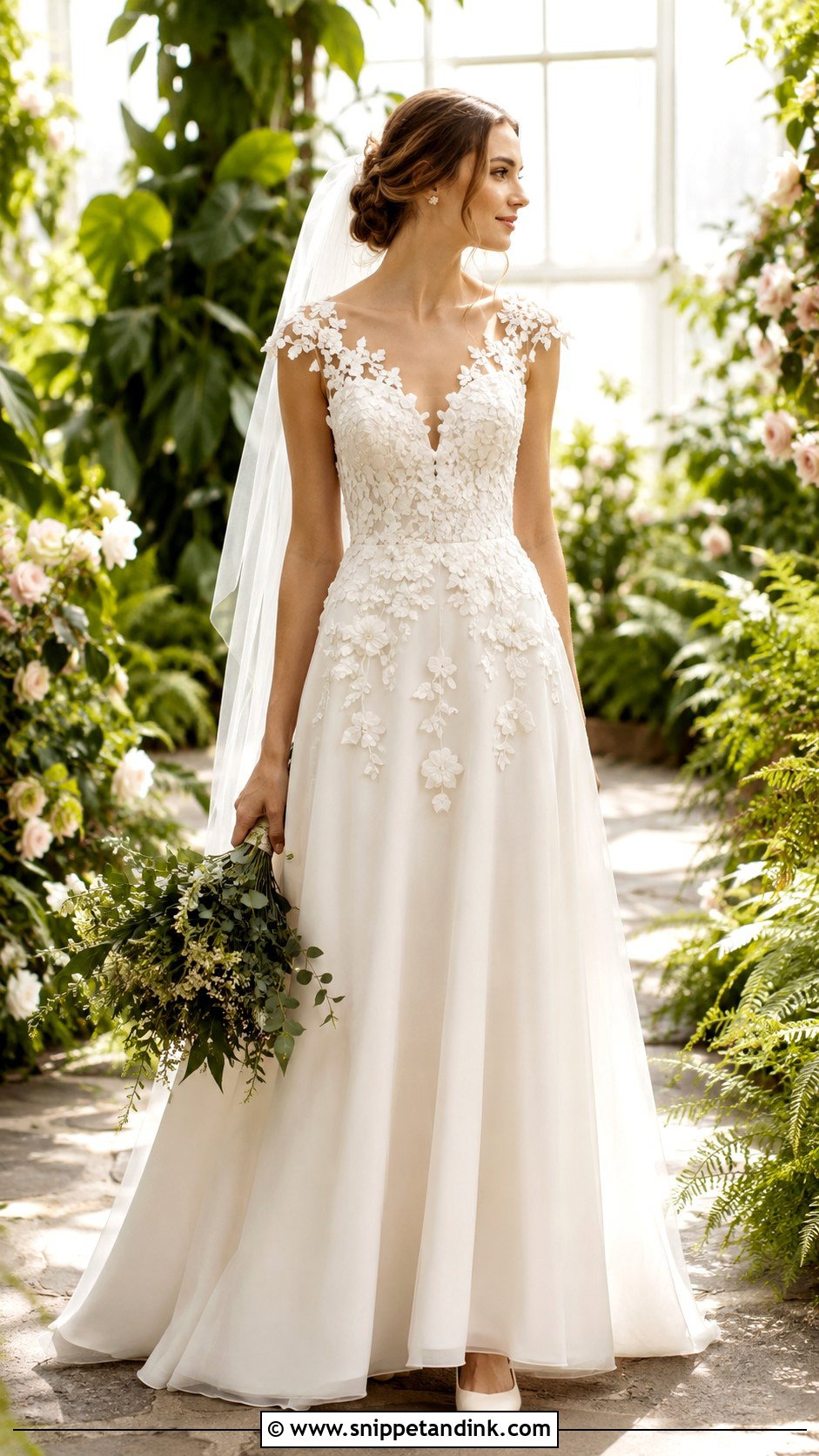 3D Floral Bohemian Lace Wedding Dress - Snippet and Ink - 20 Bohemian Lace Wedding Dress Ideas