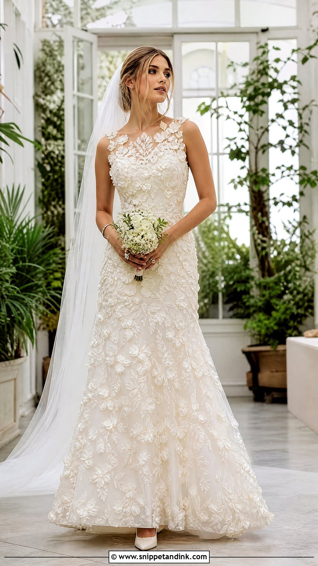 3D Floral Couture Bridal Gown - Snippet and Ink - 25 Couture Bridal Gowns