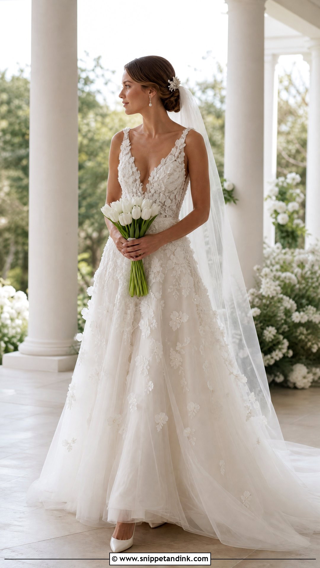 3D Floral Dantel Wedding Dress - Snippet and Ink - 20 Wedding Dress Dantel Ideas