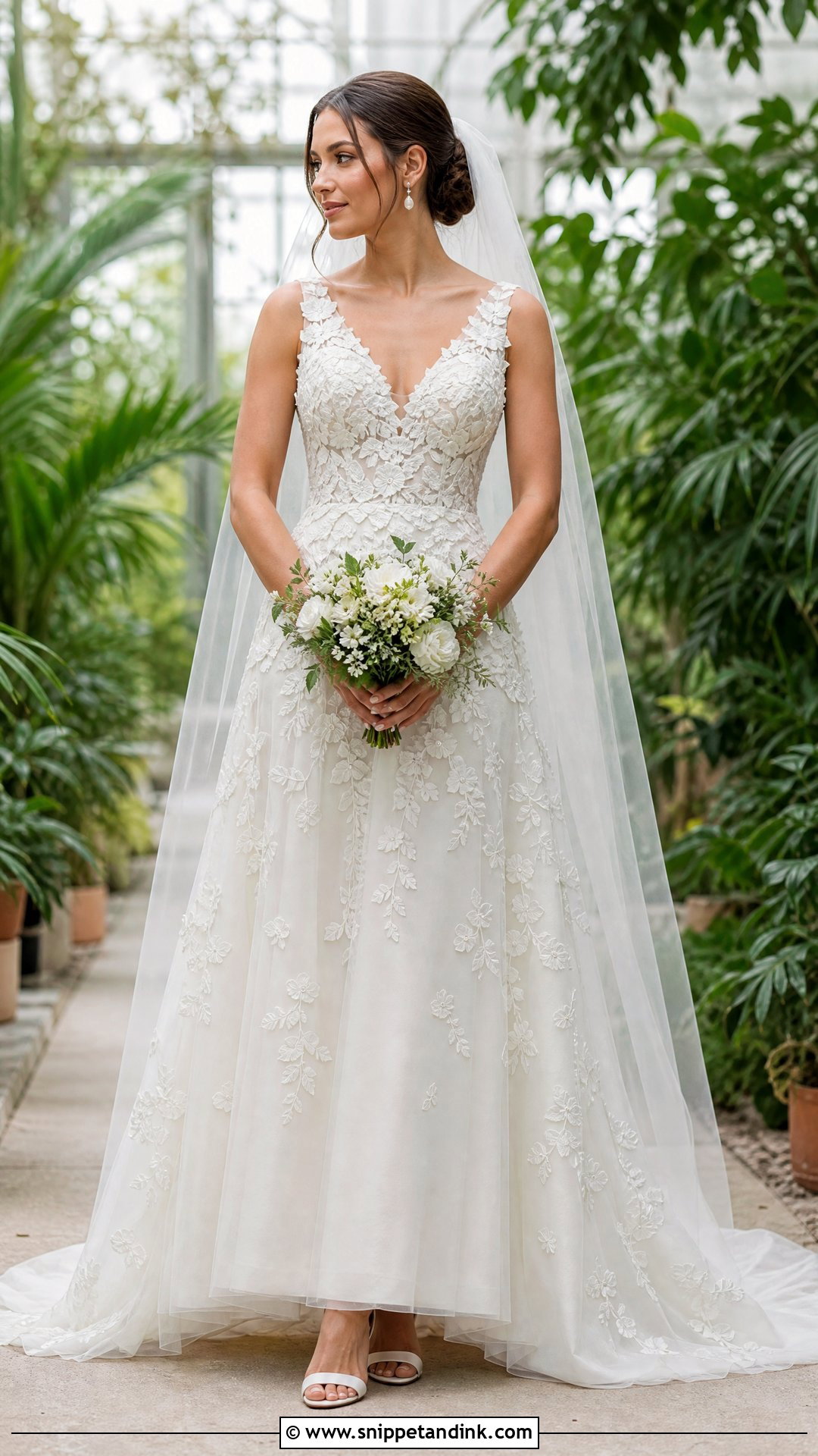 3D Floral Lace Wedding Dress - Snippet and Ink - 20 Wedding Dress with Lace Ideas