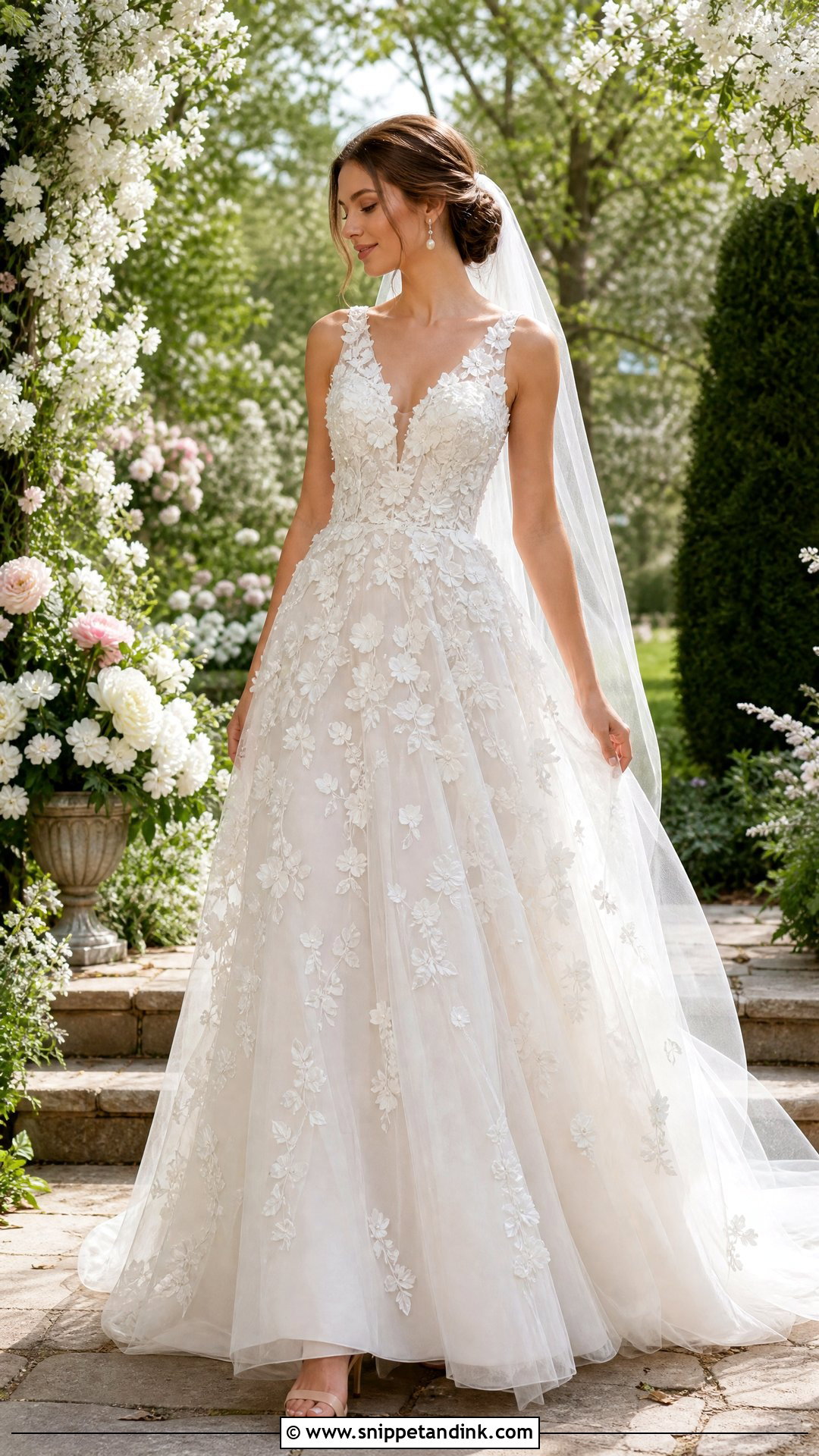 3D Floral Wedding Ceremony Dress - Snippet and Ink - 20 Wedding Ceremony Dress Ideas