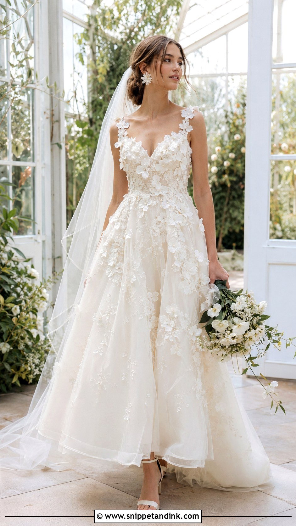 3D Floral Wedding Dress - Snippet and Ink - 20 Rich Wedding Dress Ideas