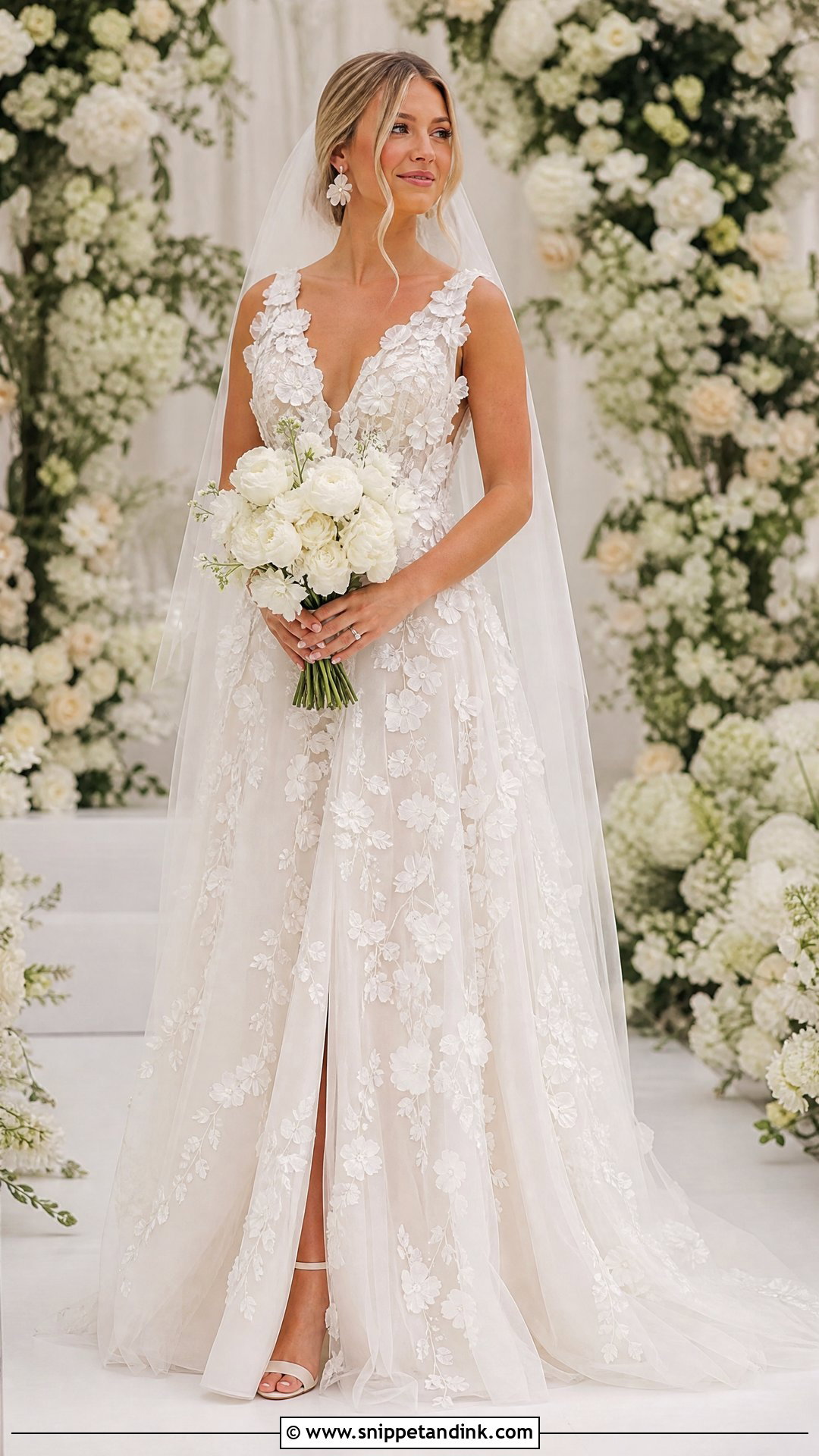 3D Floral Wedding Dress - Snippet and Ink - 25 Expensive Wedding Dress Ideas