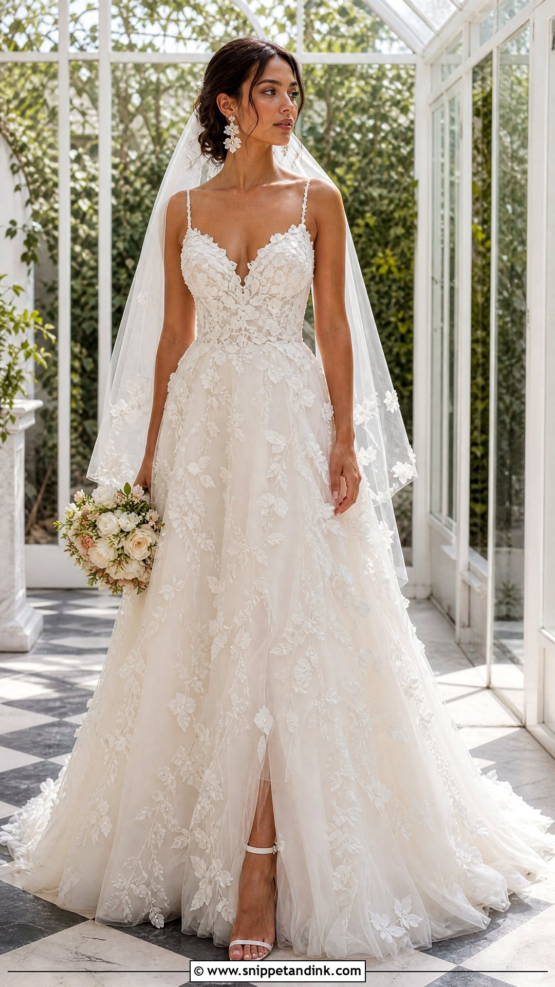 3D Floral Wedding Gown - Snippet and Ink - 20 Wedding Gown 2025 Ideas