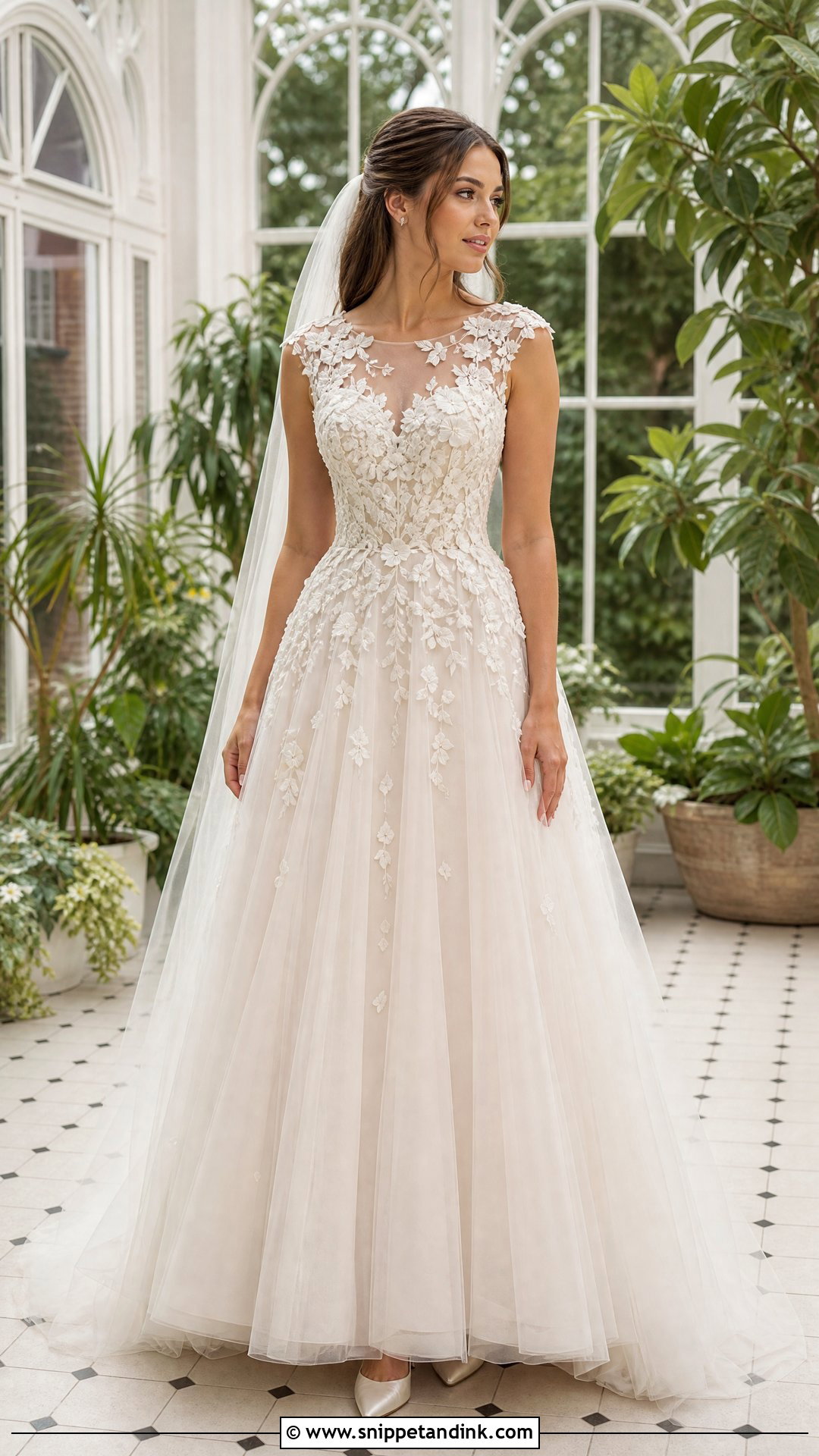3D Flower Bride Dress - Snippet and Ink - 20 Romantic Bride Dress Ideas