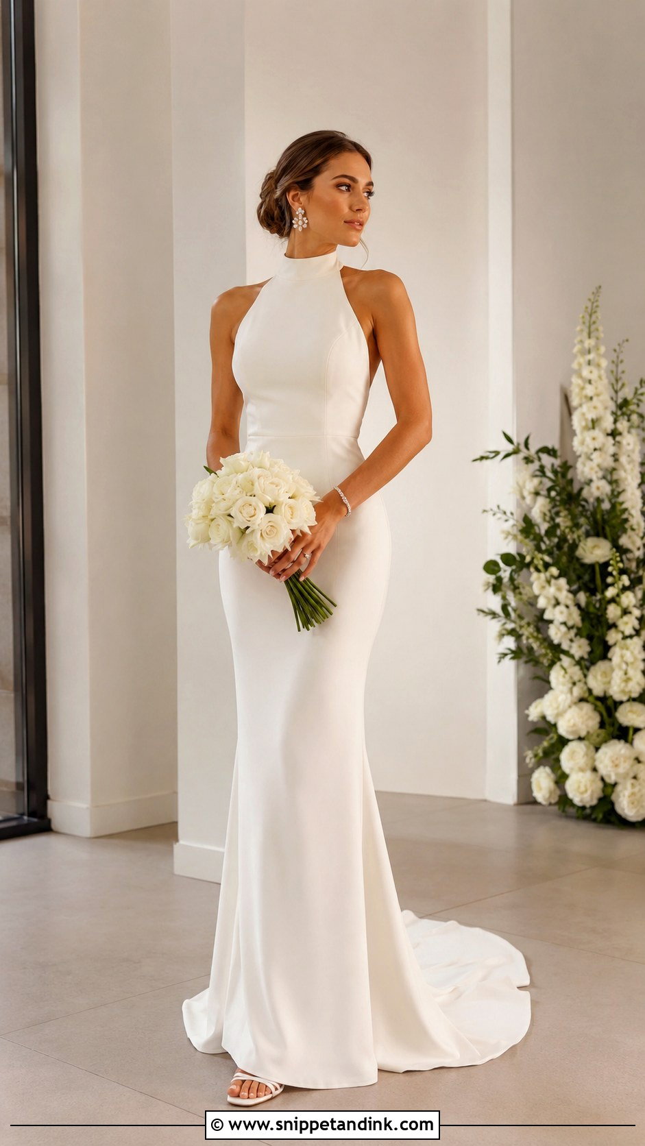 40s High Neck Wedding Dress - Snippet and Ink - 25 40s Wedding Dress Ideas