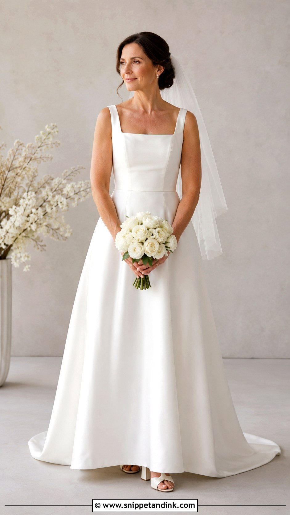 40s Square Neck Wedding Dress - Snippet and Ink - 25 40s Wedding Dress Ideas