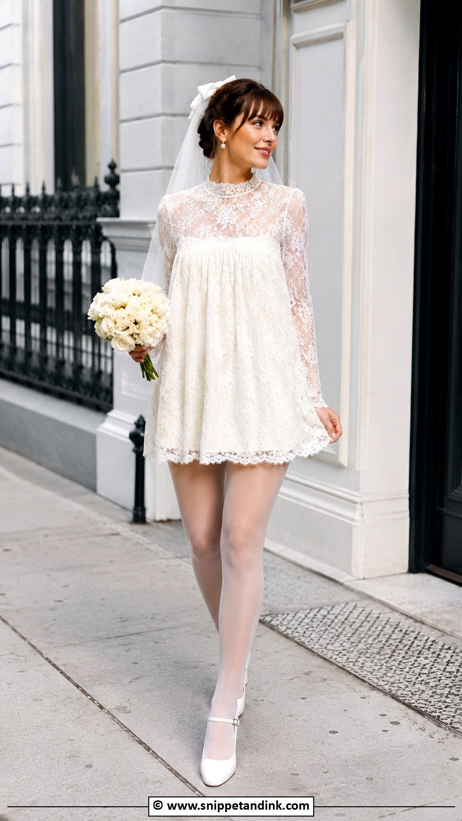 60s Babydoll Wedding Dress - Snippet and Ink - 30 60s Wedding Dress Ideas