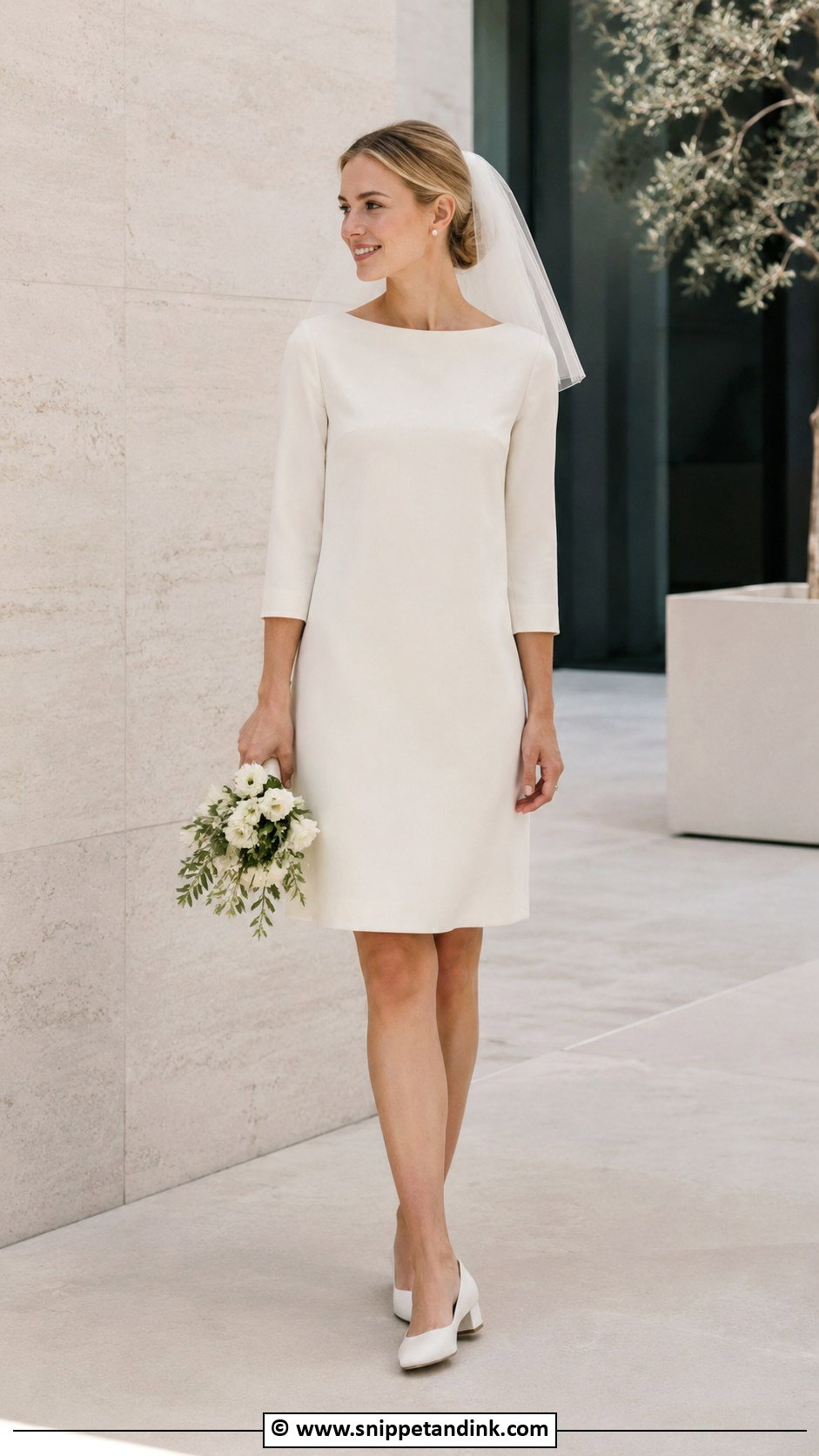 60s Crepe Wedding Dress - Snippet and Ink - 30 60s Wedding Dress Ideas