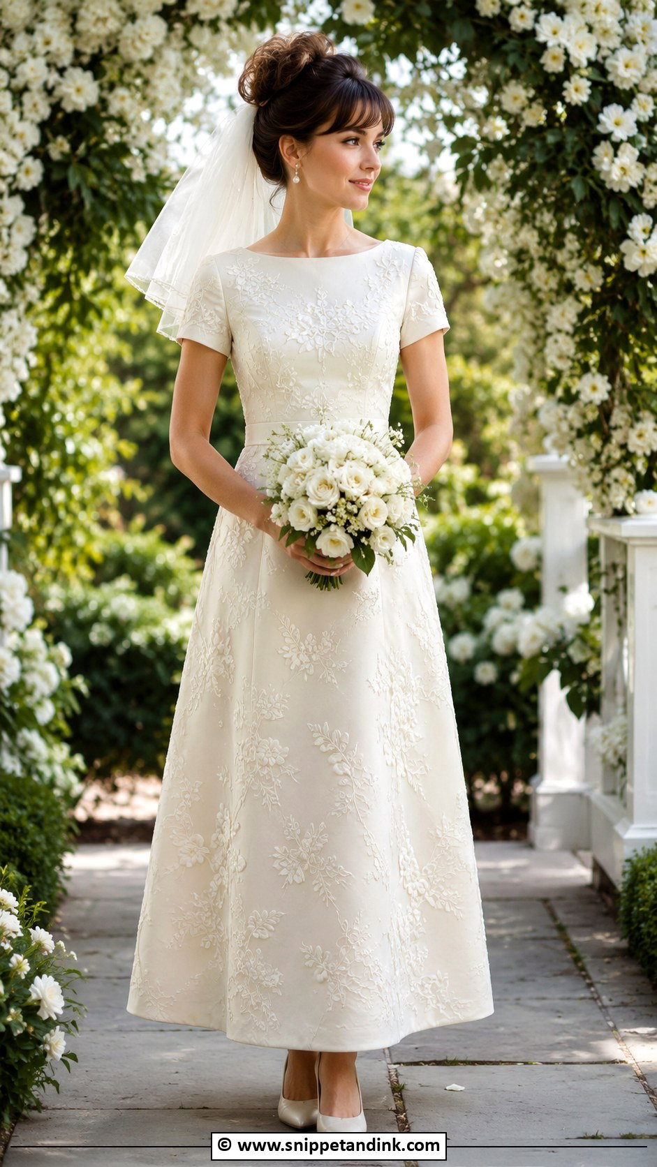 60s Embroidered Wedding Dress - Snippet and Ink - 30 60s Wedding Dress Ideas