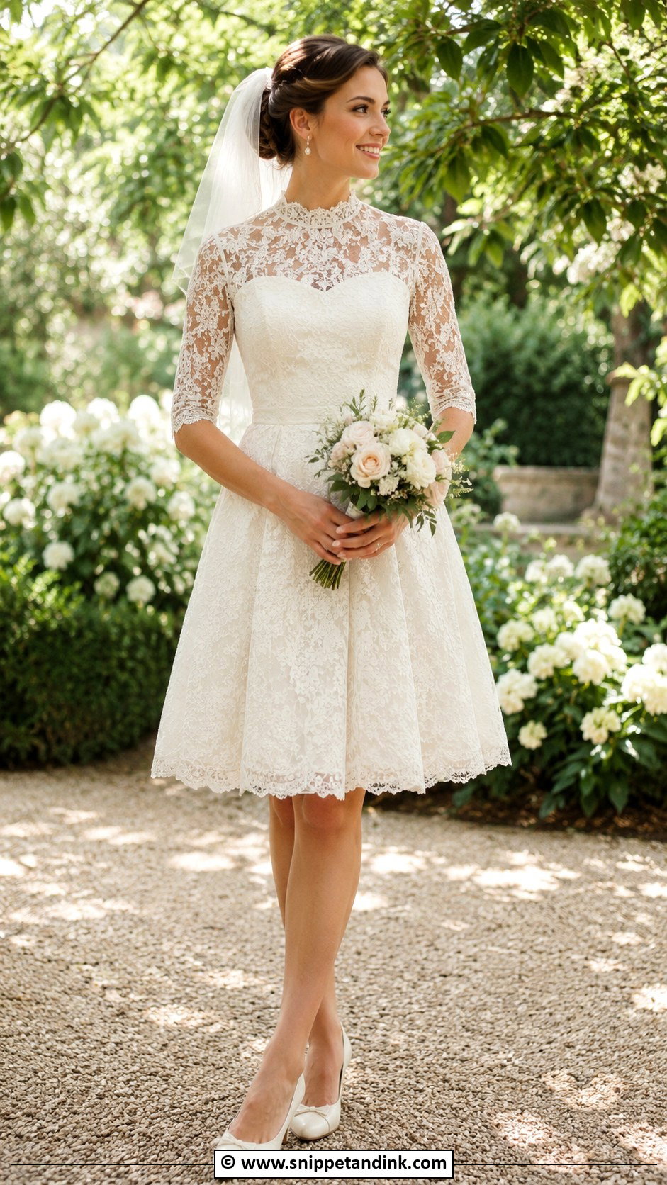 60s Lace A Line Wedding Dress - Snippet and Ink - 30 60s Wedding Dress Ideas