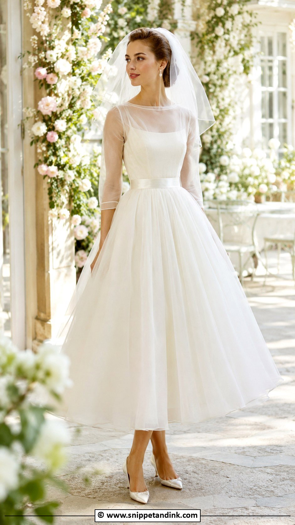 60s Organza Wedding Dress - Snippet and Ink - 30 60s Wedding Dress Ideas