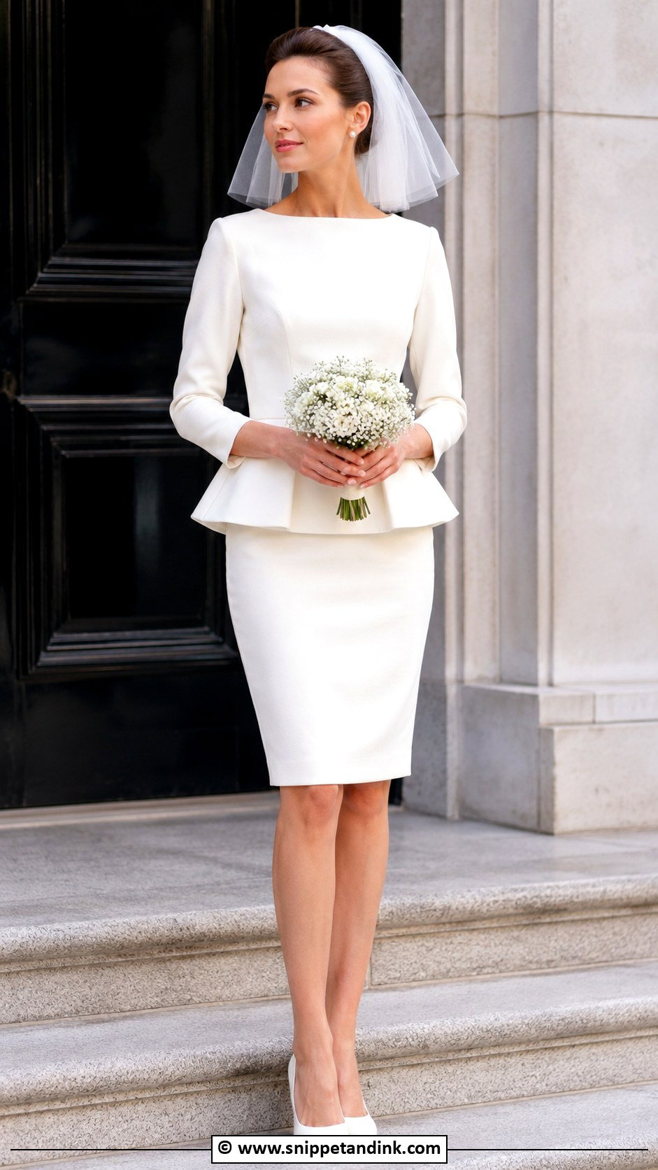 60s Peplum Wedding Dress - Snippet and Ink - 30 60s Wedding Dress Ideas