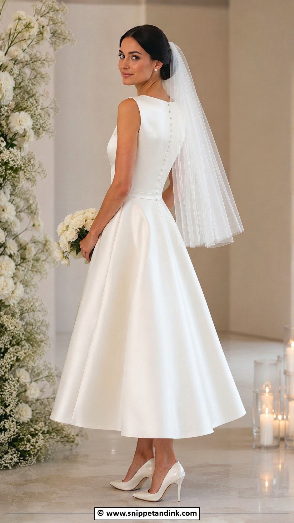 60s Satin Wedding Dress - Snippet and Ink - 30 60s Wedding Dress Ideas