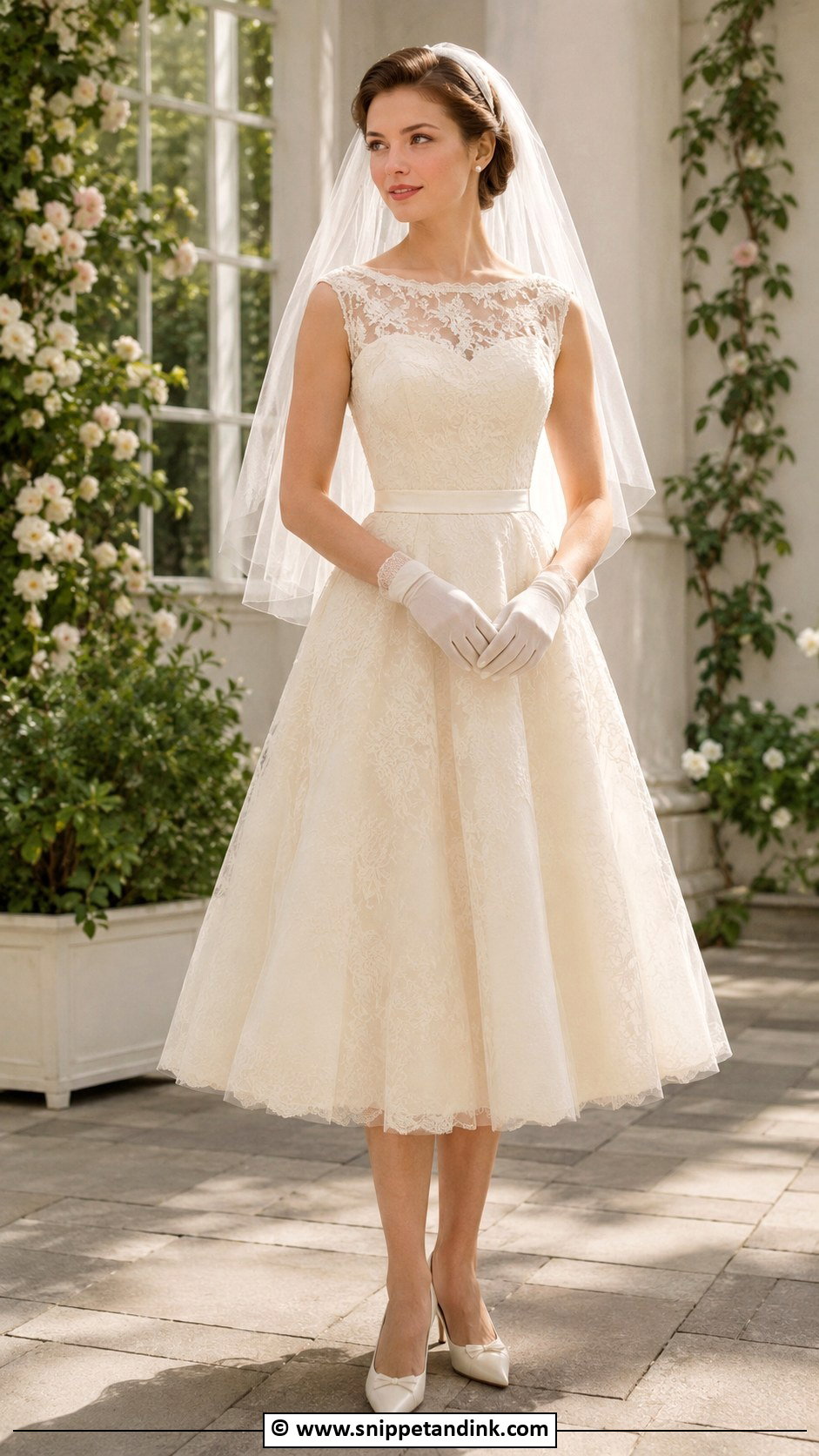 60s Tea Length Wedding Dress - Snippet and Ink - 30 60s Wedding Dress Ideas