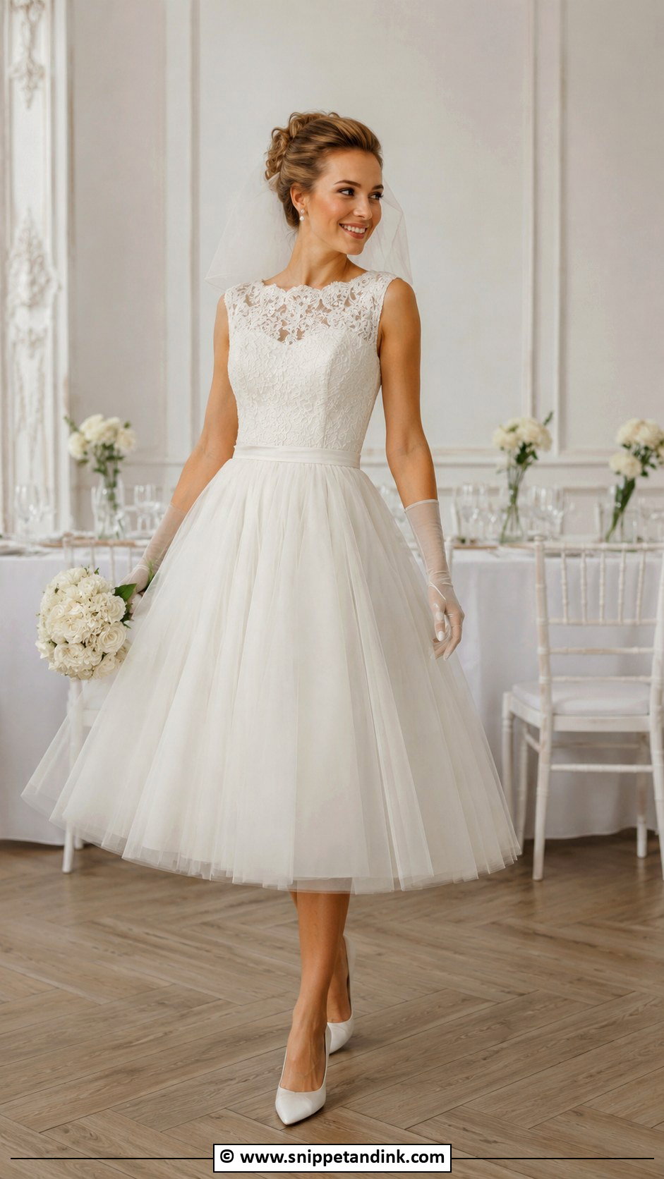 60s Tulle Wedding Dress - Snippet and Ink - 30 60s Wedding Dress Ideas