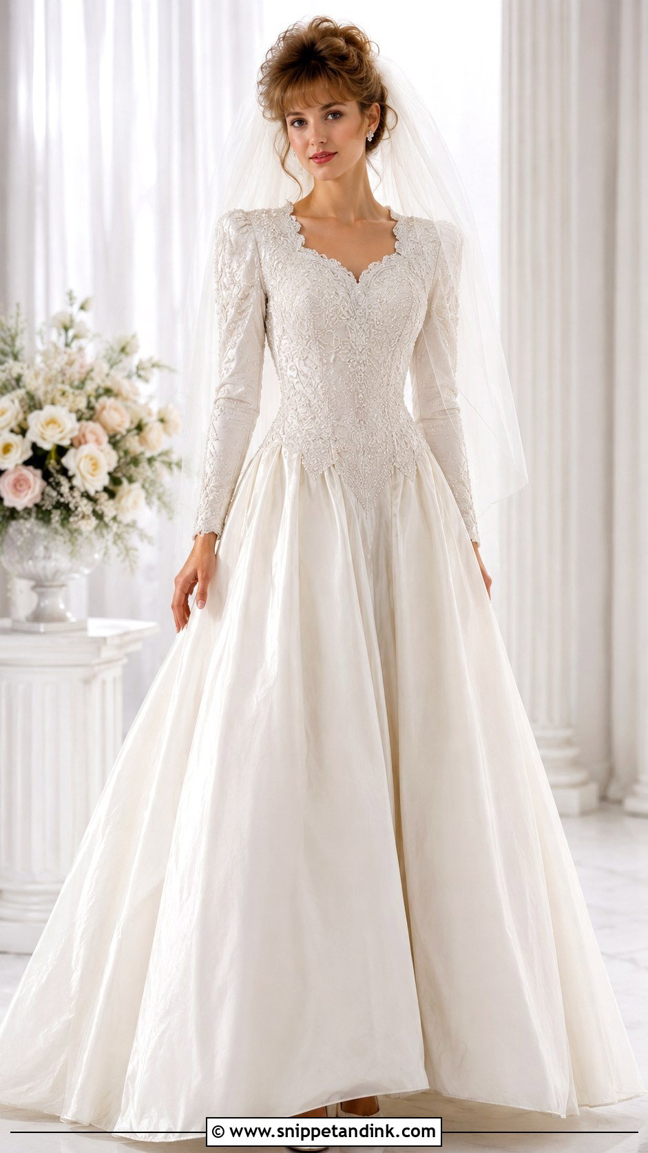 80s Beaded Wedding Dress - Snippet and Ink - 30 80s Wedding Dress Ideas