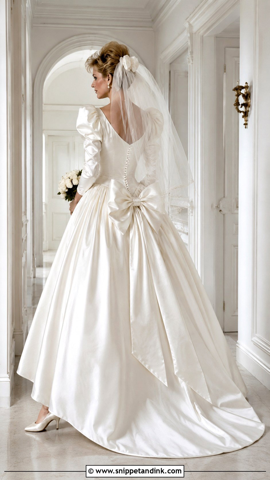 80s Bow Back Wedding Dress - Snippet and Ink - 25 80s Wedding Dresses