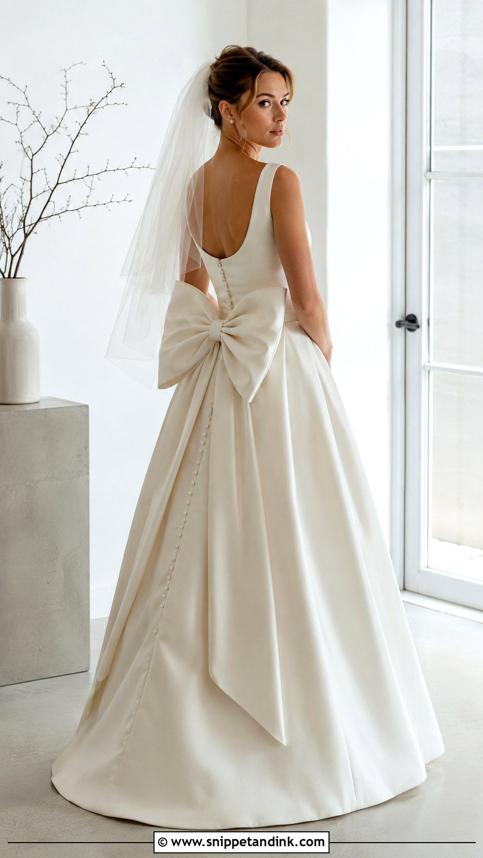 80s Bow Wedding Dress - Snippet and Ink - 30 80s Wedding Dress Ideas