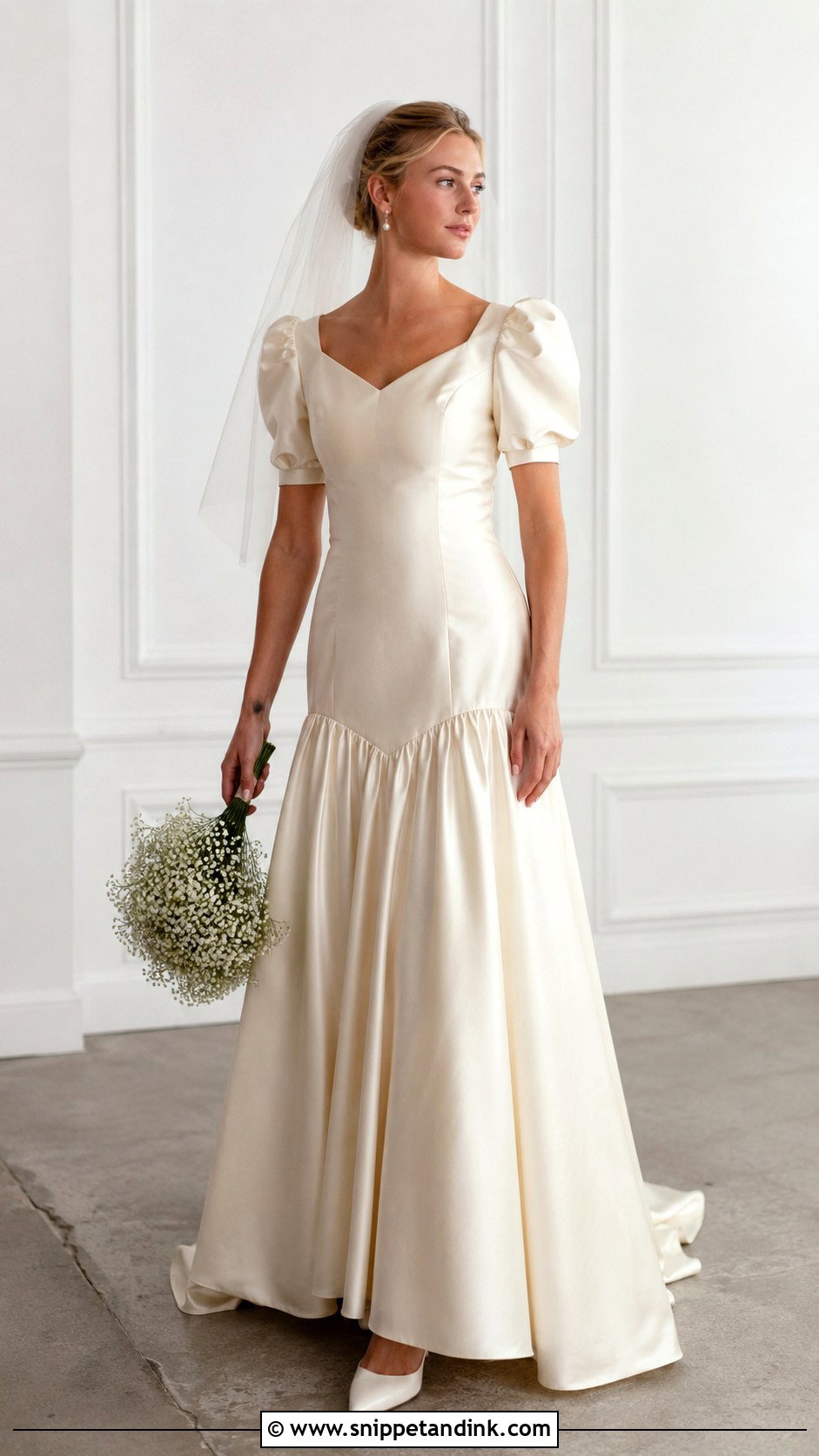 80s Drop Waist Wedding Dress - Snippet and Ink - 30 80s Wedding Dress Ideas