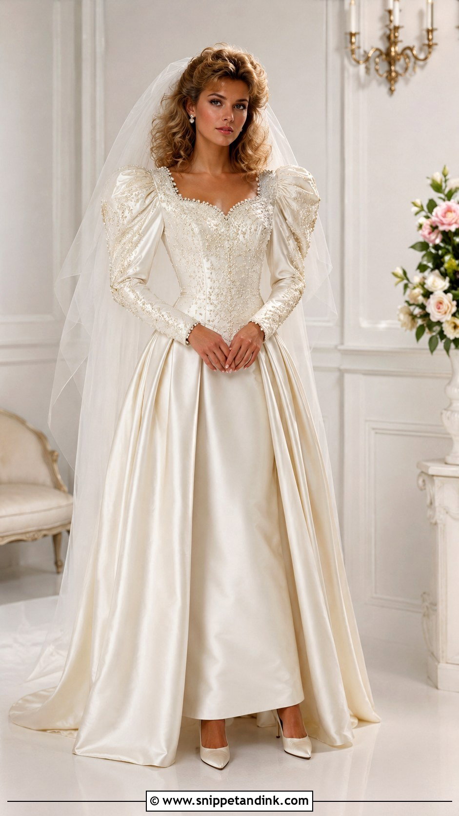 80s Pearl Wedding Dress - Snippet and Ink - 30 80s Wedding Dress Ideas
