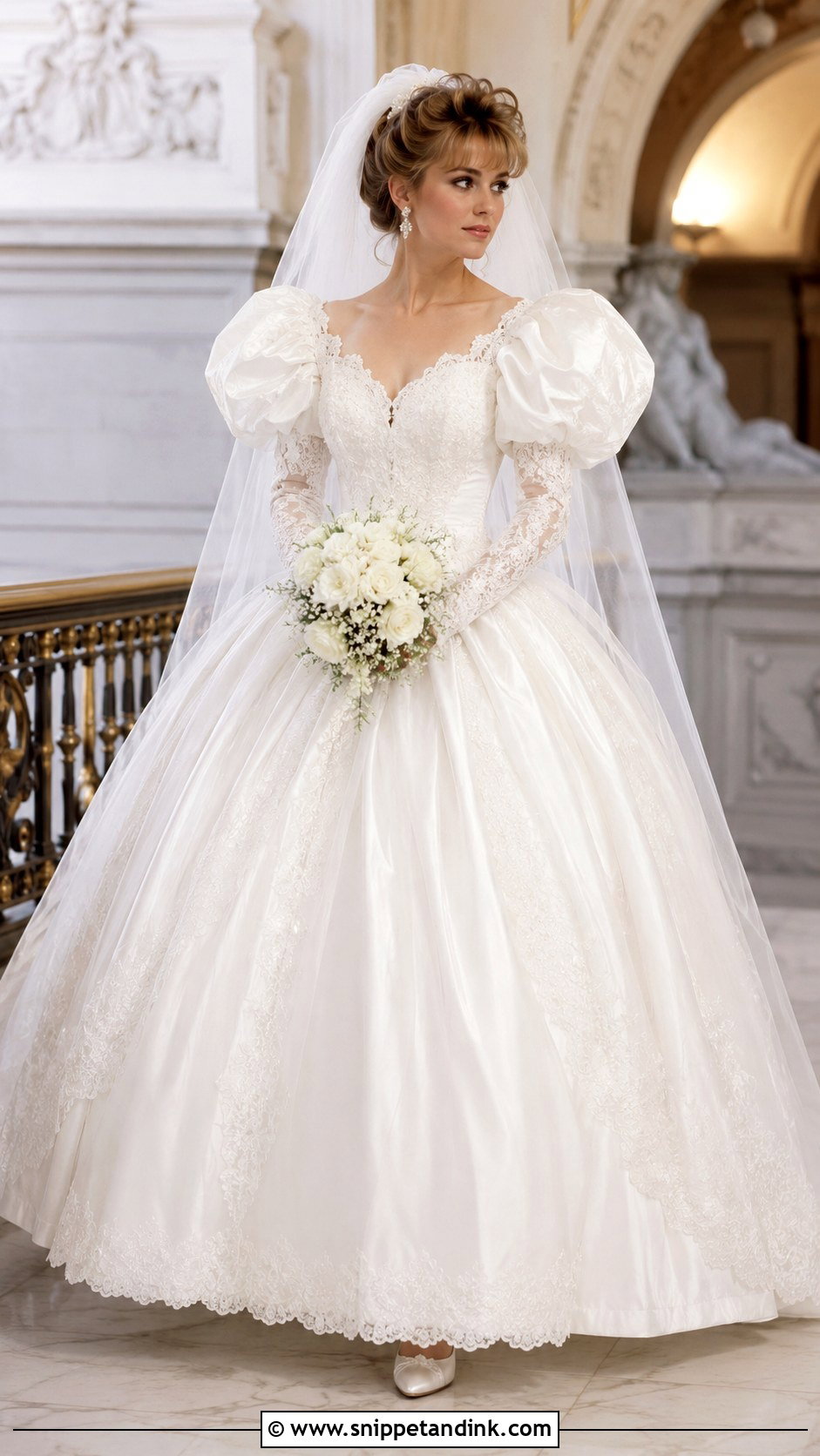 80s Princess Wedding Dress - Snippet and Ink - 25 80s Wedding Dresses