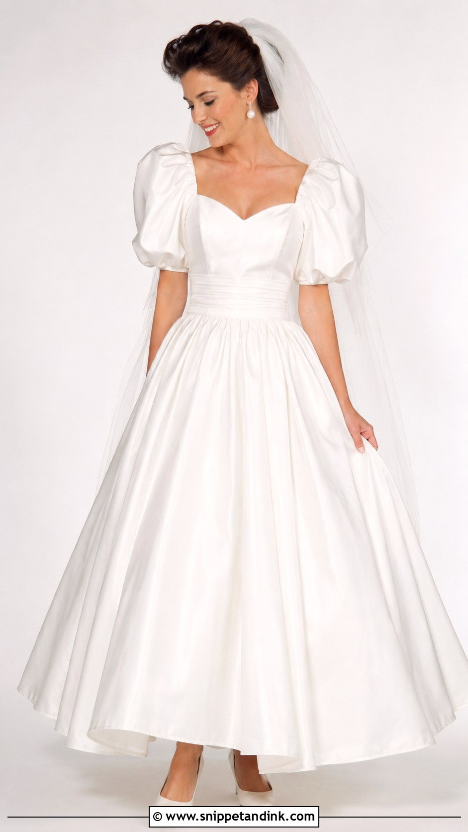 80s Puff Sleeve Wedding Dress - Snippet and Ink - 30 80s Wedding Dress Ideas