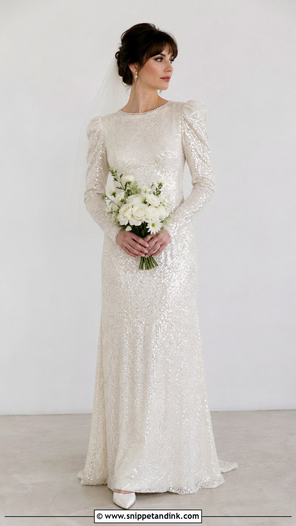 80s Sequin Wedding Dress - Snippet and Ink - 30 80s Wedding Dress Ideas