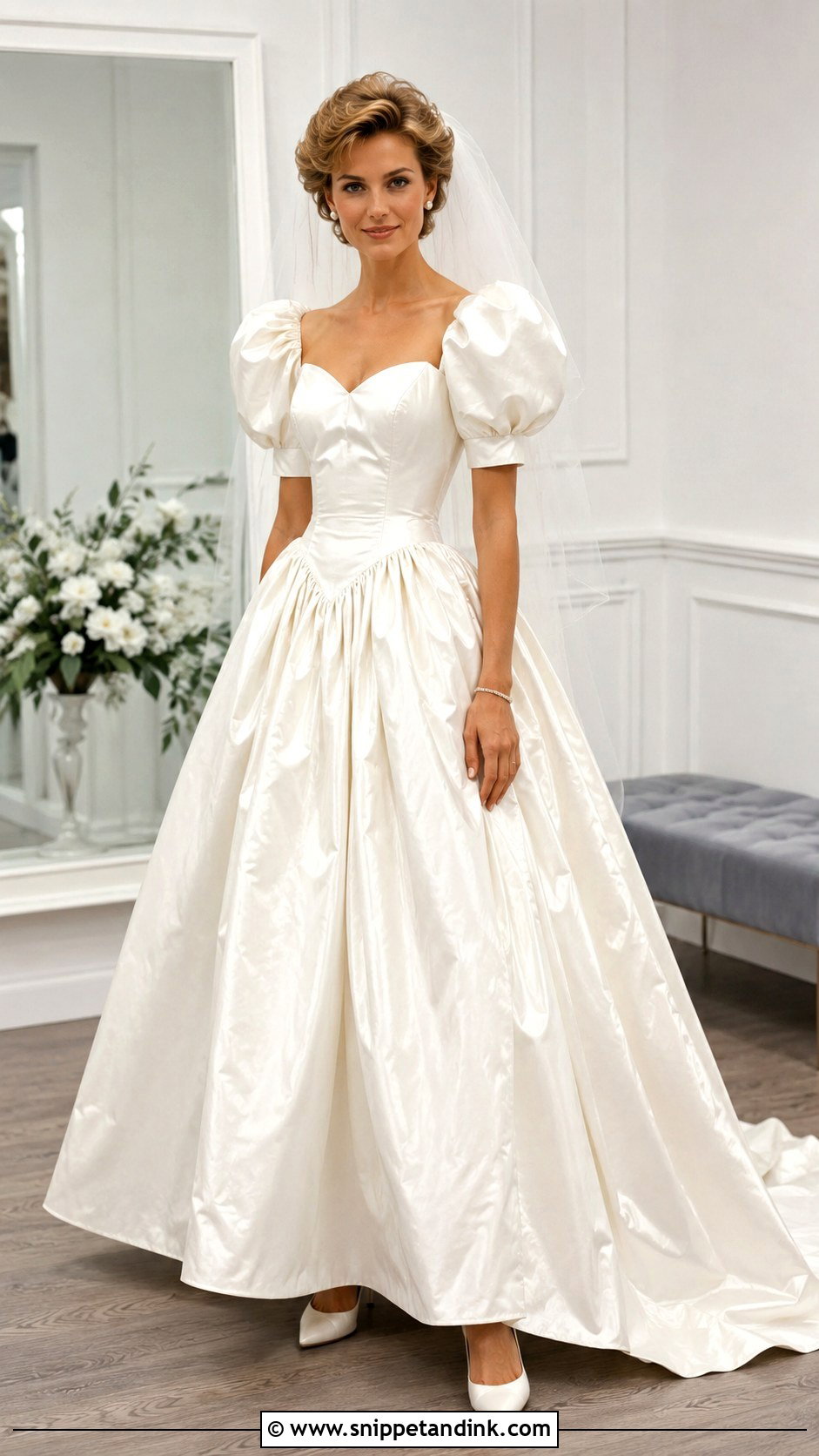80s Taffeta Wedding Dress - Snippet and Ink - 25 80s Wedding Dresses