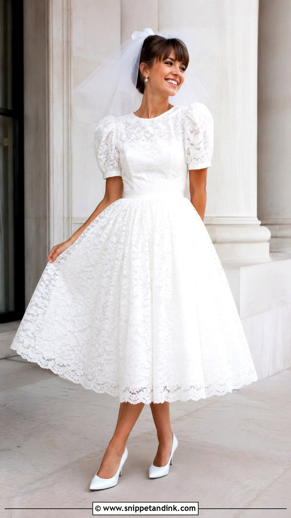 80s Tea Length Wedding Dress - Snippet and Ink - 30 80s Wedding Dress Ideas