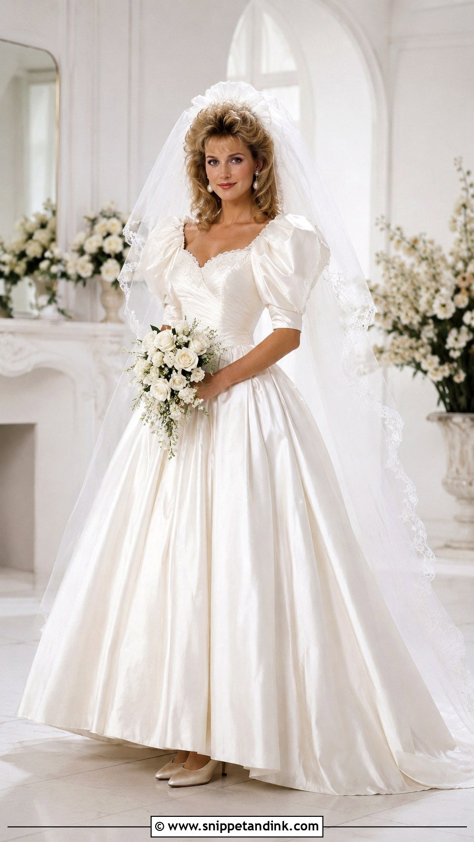 80s Veil Wedding Dress - Snippet and Ink - 30 80s Wedding Dress Ideas