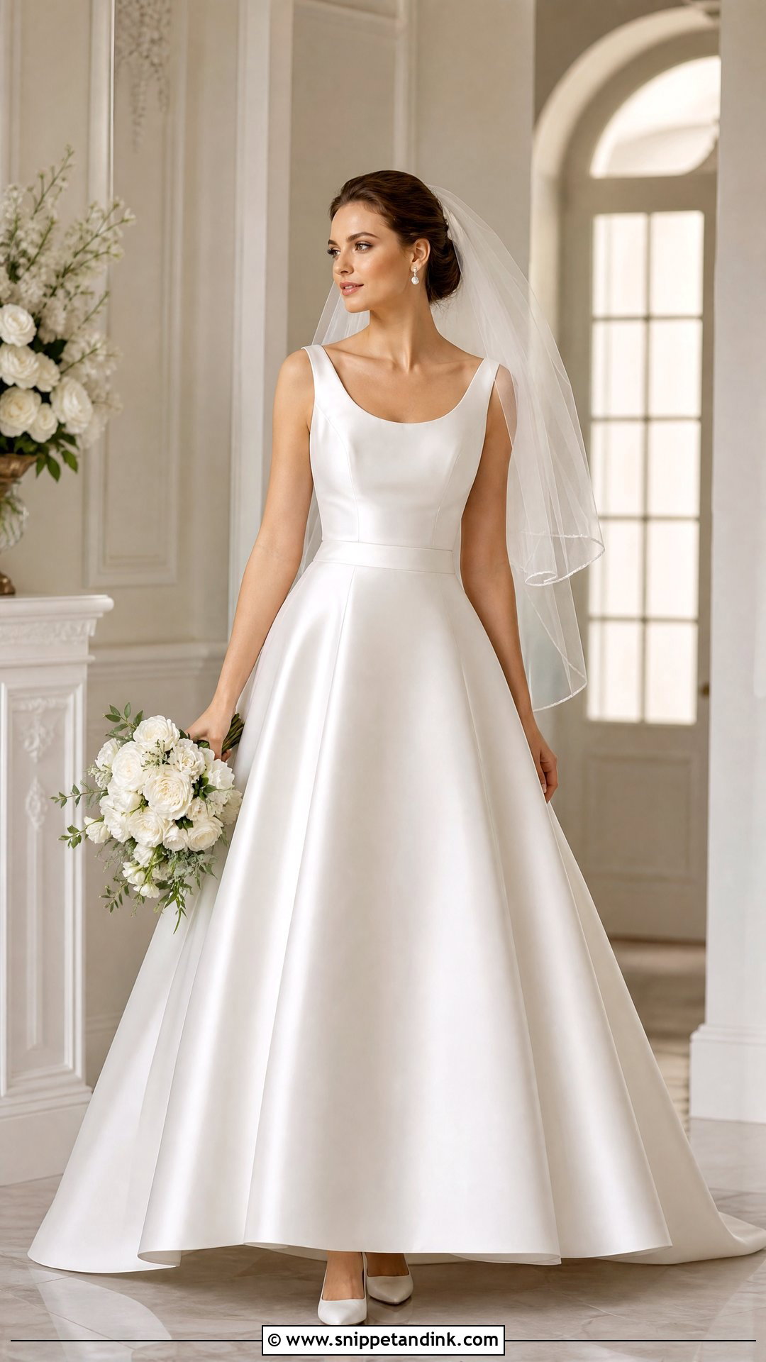 90s A Line Satin Wedding Dress - Snippet and Ink - 25 Vintage 90s Wedding Dress Ideas