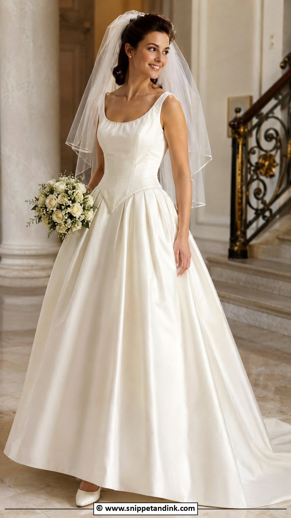 90s Basque Waist Wedding Dress - Snippet and Ink - 30 90s Wedding Dress Ideas