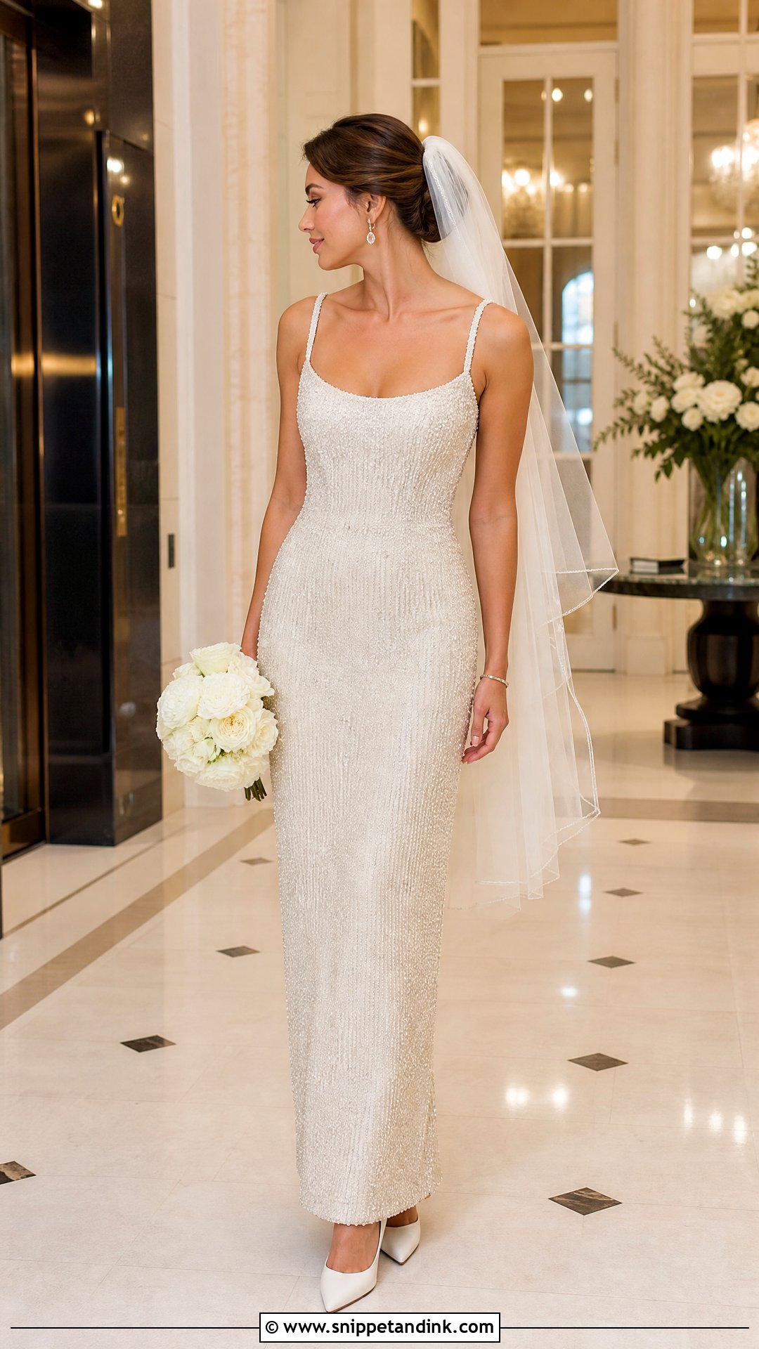 90s Beaded Sheath Wedding Dress - Snippet and Ink - 25 Vintage 90s Wedding Dress Ideas