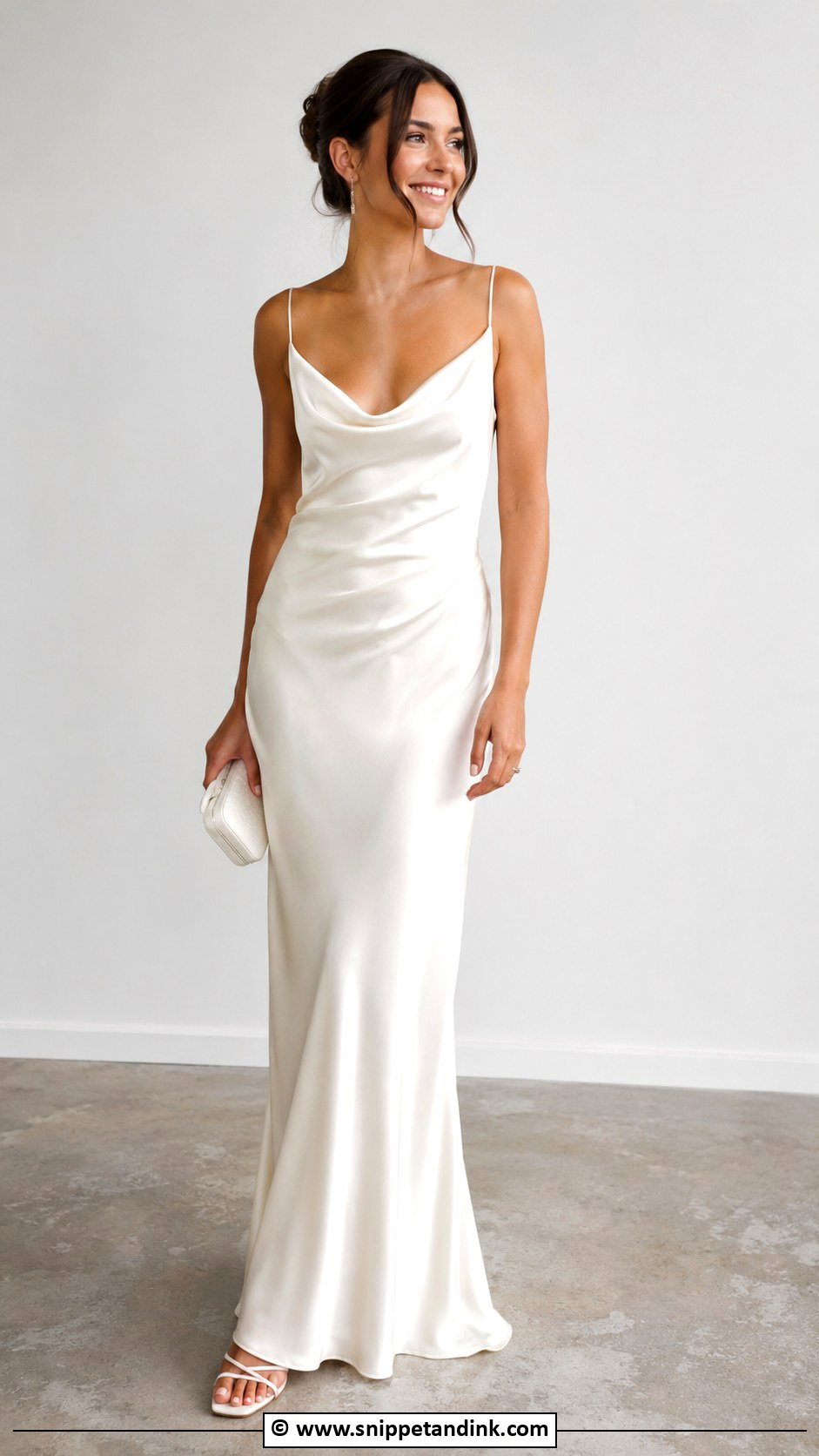 90s Bride Cowl Neck Dress - Snippet and Ink - 25 90s Bride Ideas