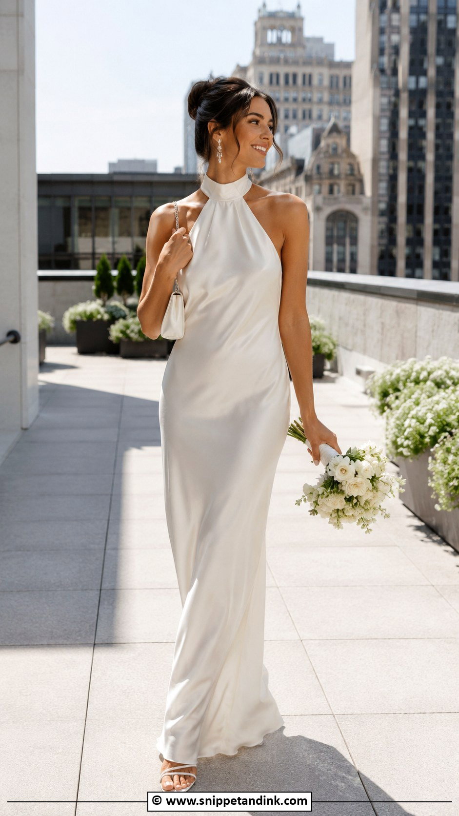 90s Bride Silk Halter Dress - Snippet and Ink - 25 90s Bride Ideas