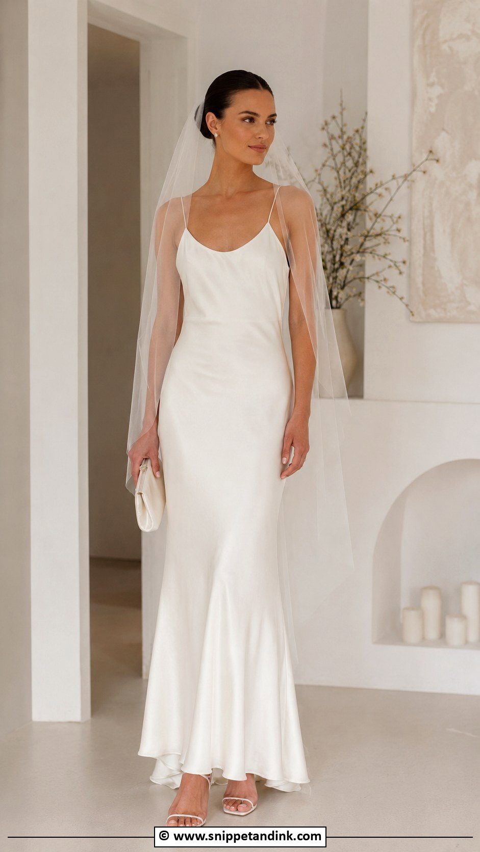 90s Bride Veil And Slip Dress - Snippet and Ink - 25 90s Bride Ideas