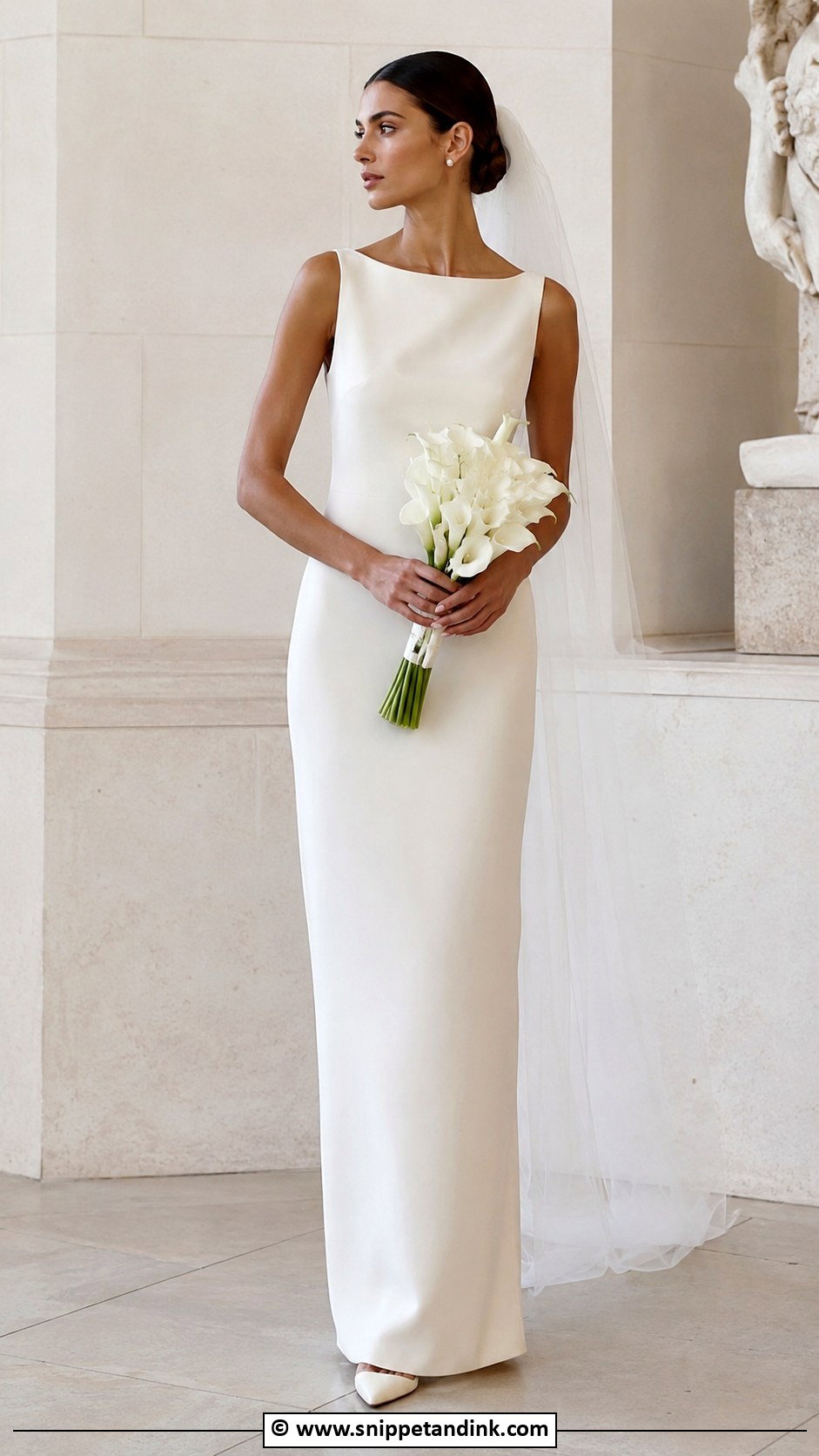 90s Column Wedding Dress - Snippet and Ink - 30 90s Wedding Dress Ideas