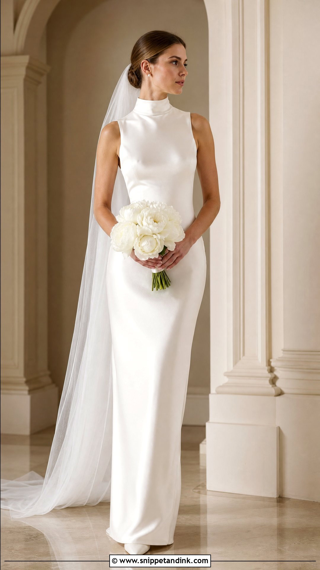 90s High Neck Wedding Dress - Snippet and Ink - 25 Vintage 90s Wedding Dress Ideas