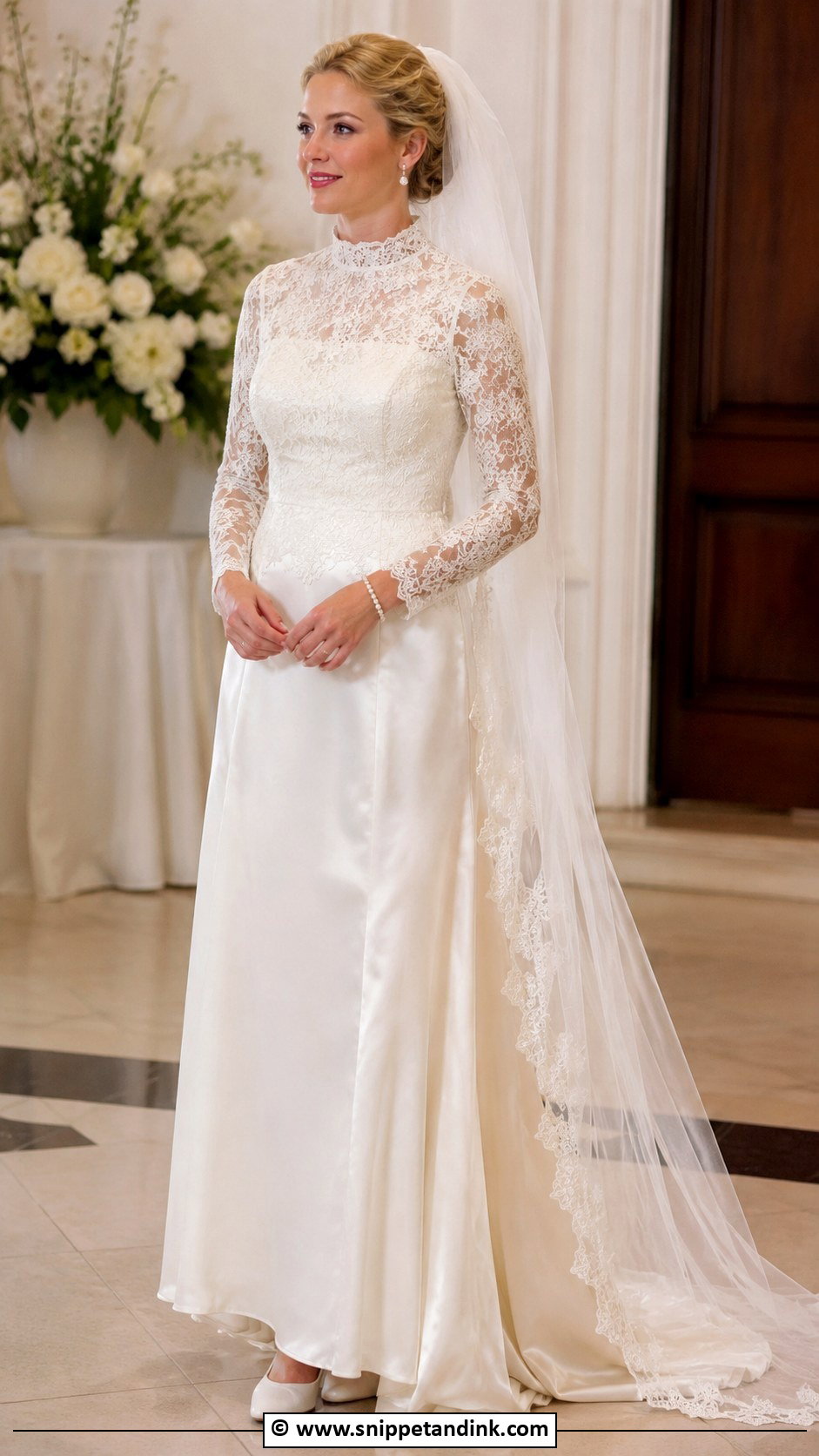 90s High Neck Wedding Dress - Snippet and Ink - 30 90s Wedding Dress Ideas