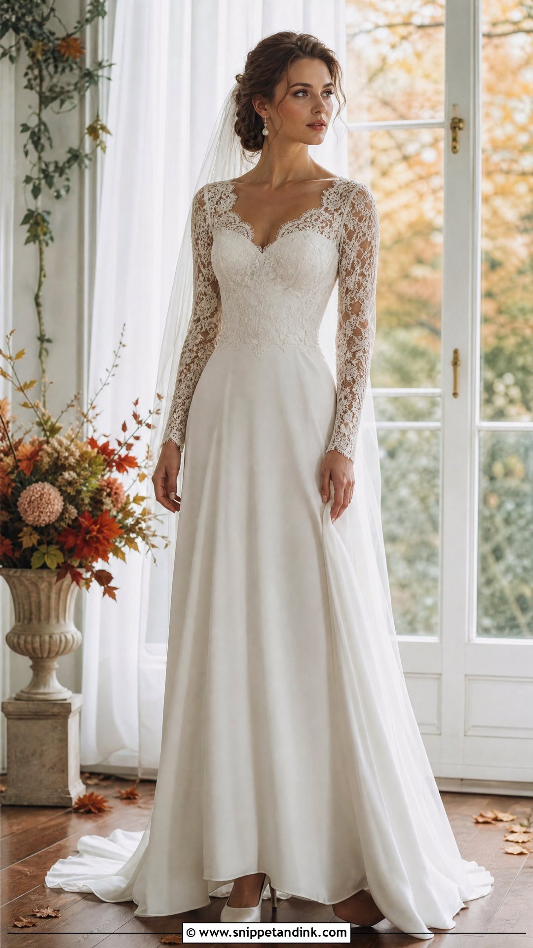 90s Long Sleeve Lace Wedding Dress - Snippet and Ink - 25 Vintage 90s Wedding Dress Ideas