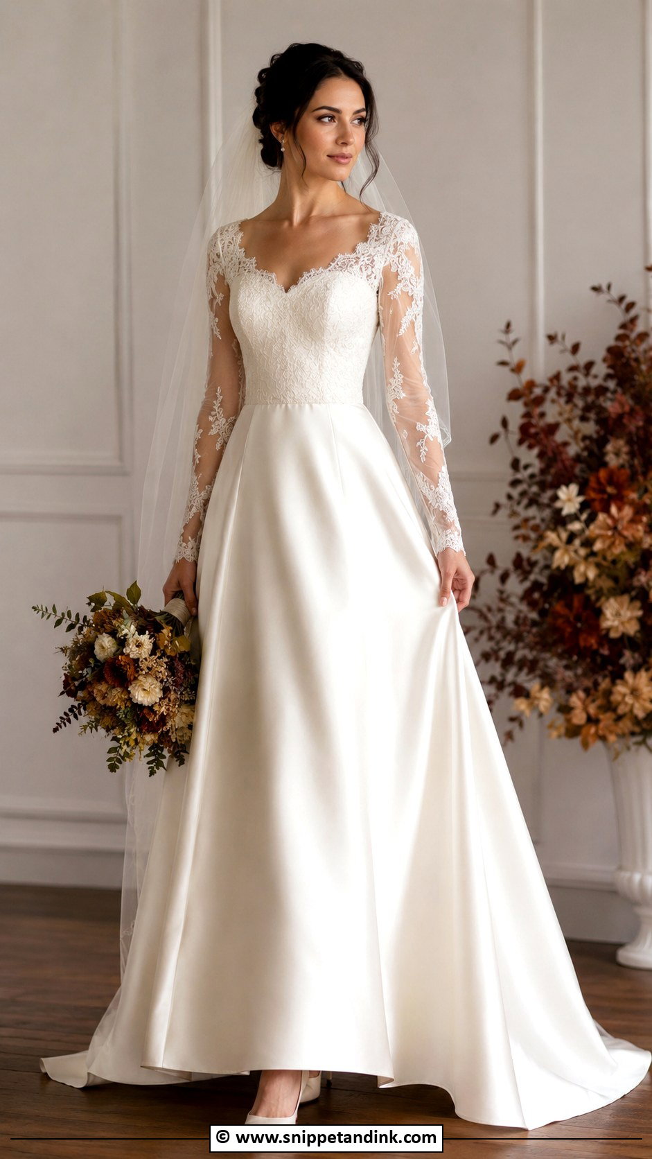 90s Long Sleeve Wedding Dress - Snippet and Ink - 30 90s Wedding Dress Ideas
