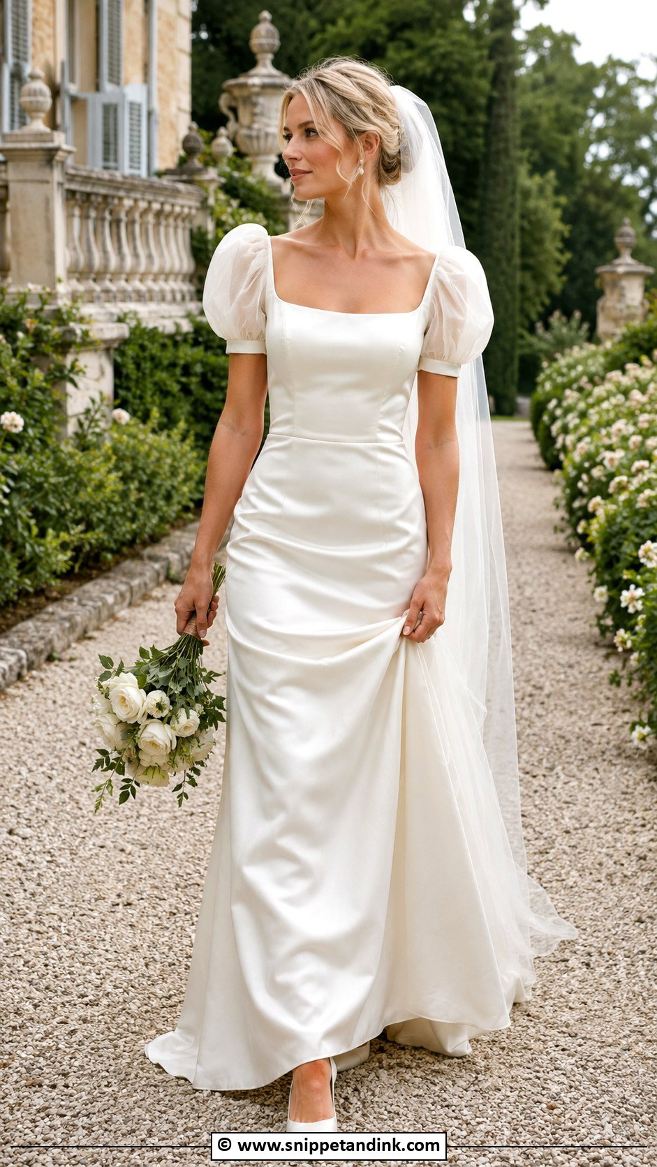 90s Puff Sleeve Wedding Dress - Snippet and Ink - 30 90s Wedding Dress Ideas
