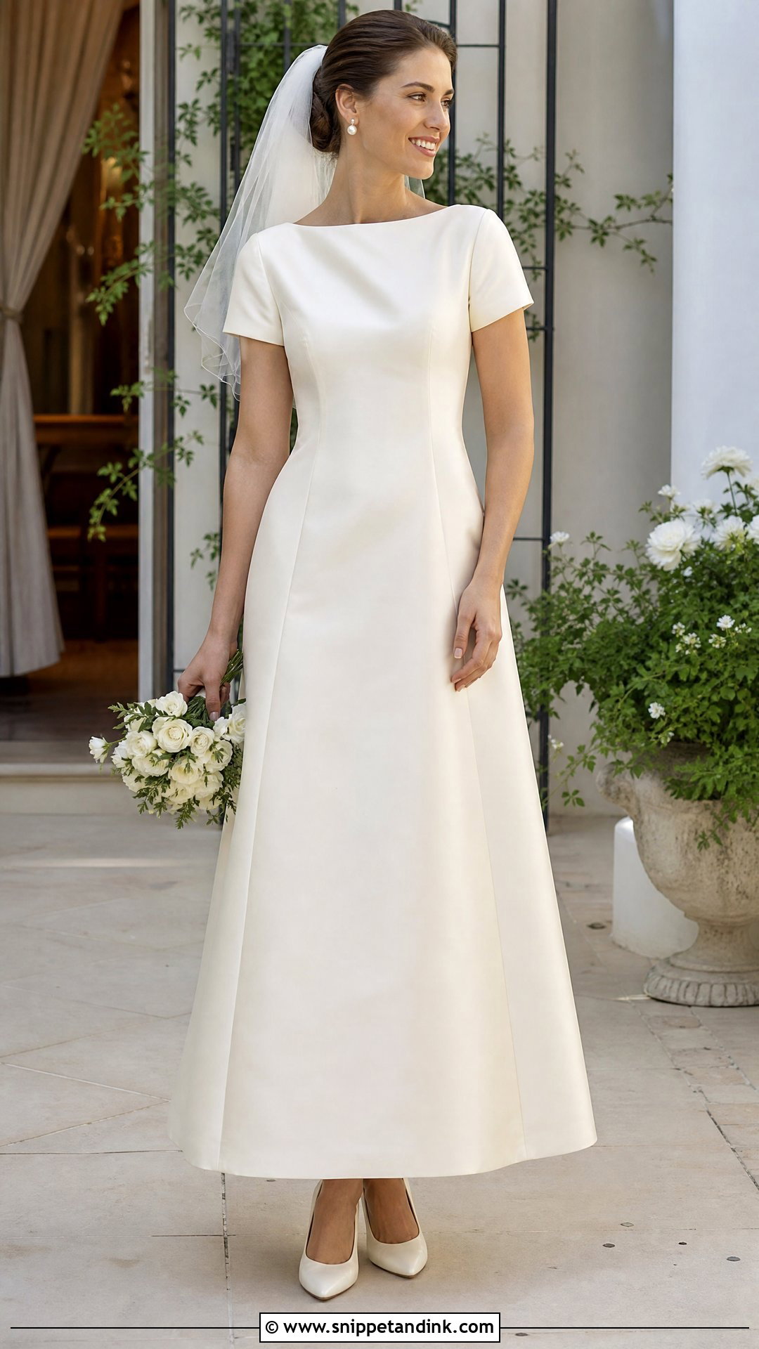 90s Short Sleeve Wedding Dress - Snippet and Ink - 25 Vintage 90s Wedding Dress Ideas