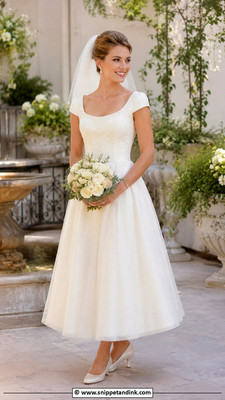 90s Short Sleeve Wedding Dress - Snippet and Ink - 30 90s Wedding Dress Ideas