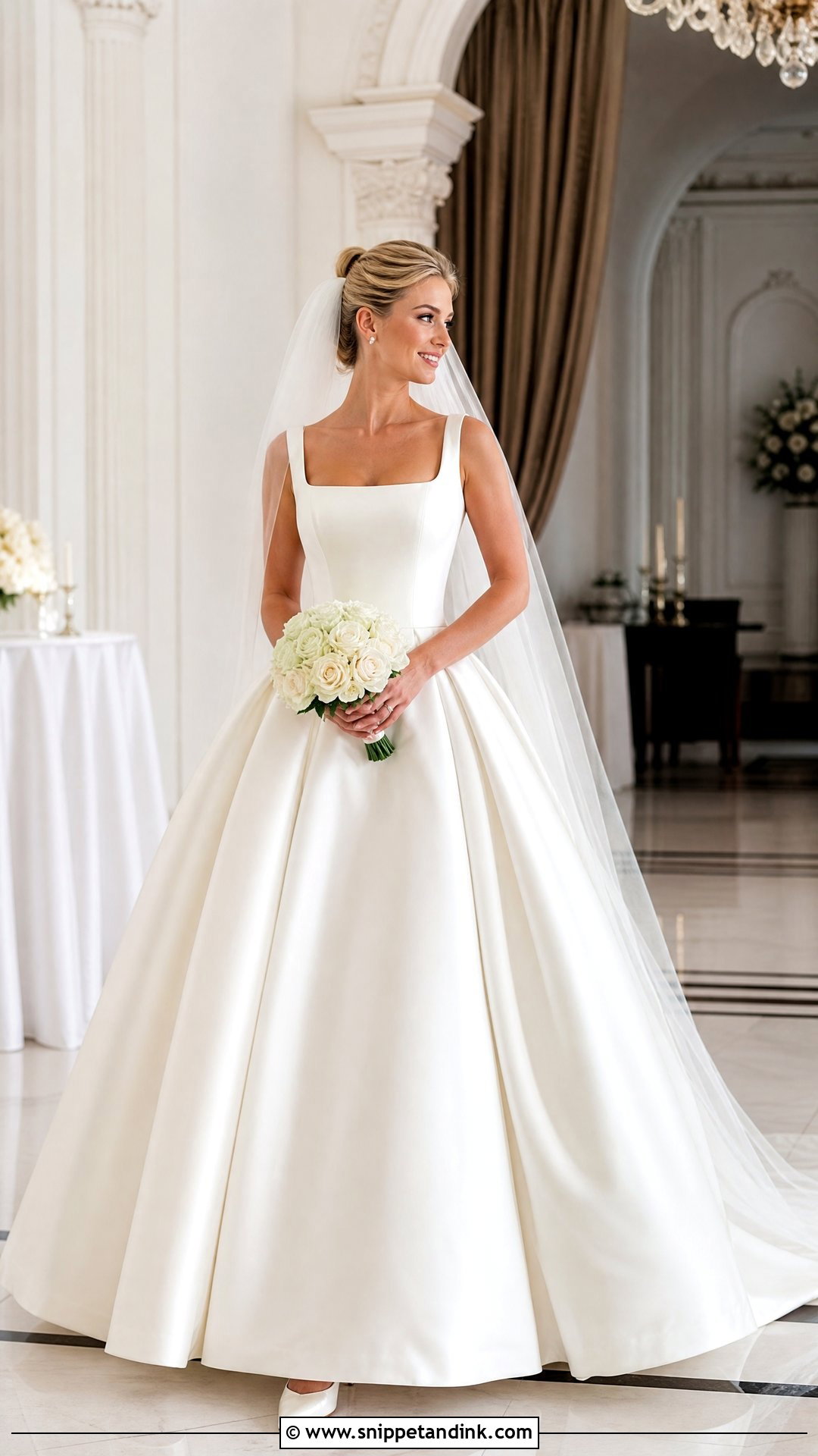 90s Simple Ball Gown Wedding Dress - Snippet and Ink - 25 Vintage 90s Wedding Dress Ideas