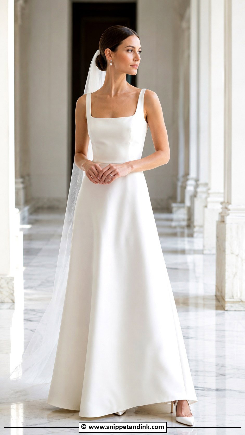90s Square Neck Wedding Dress - Snippet and Ink - 30 90s Wedding Dress Ideas