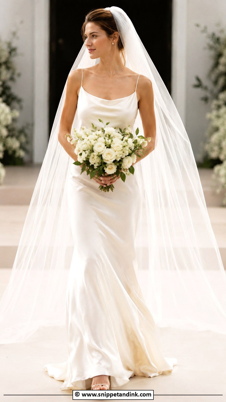 90s Wedding Dress With Long Veil - Snippet and Ink - 30 90s Wedding Dress Ideas
